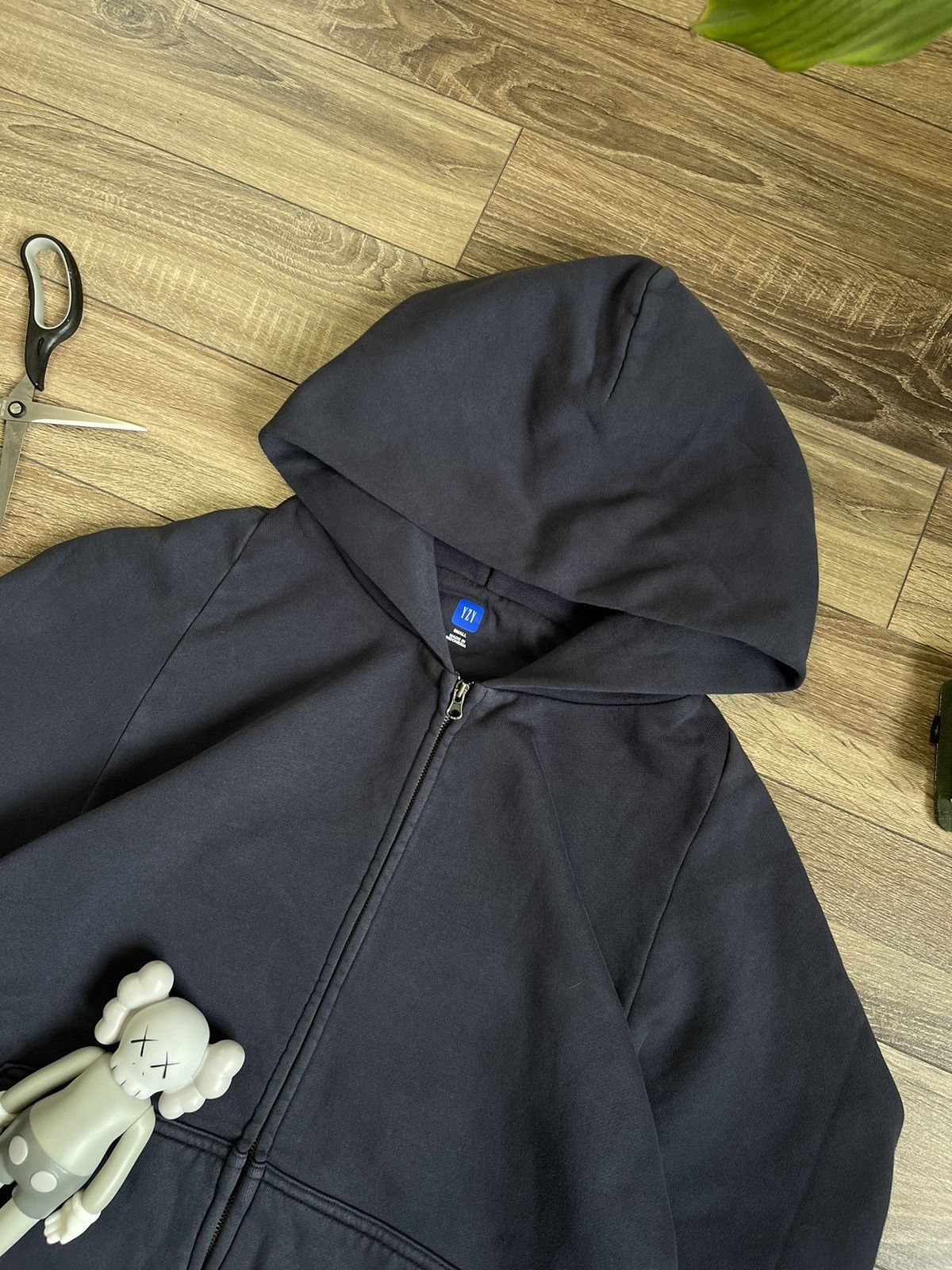 Balenciaga Yeezy Gap Zip-Up Hoodie Navy | Grailed