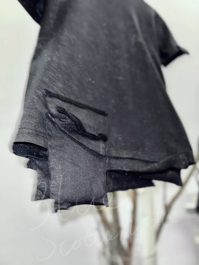 Comme des Garcons Comme Des Garcons Fine sparkle fabric dark black top Size M / US 6-8 / IT 42-44 - 3 Thumbnail