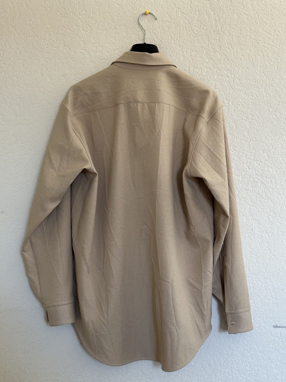 Jil Sander Beige Gabardine Crinkled Shirt Size US S / EU 44-46 / 1 - 2 Thumbnail
