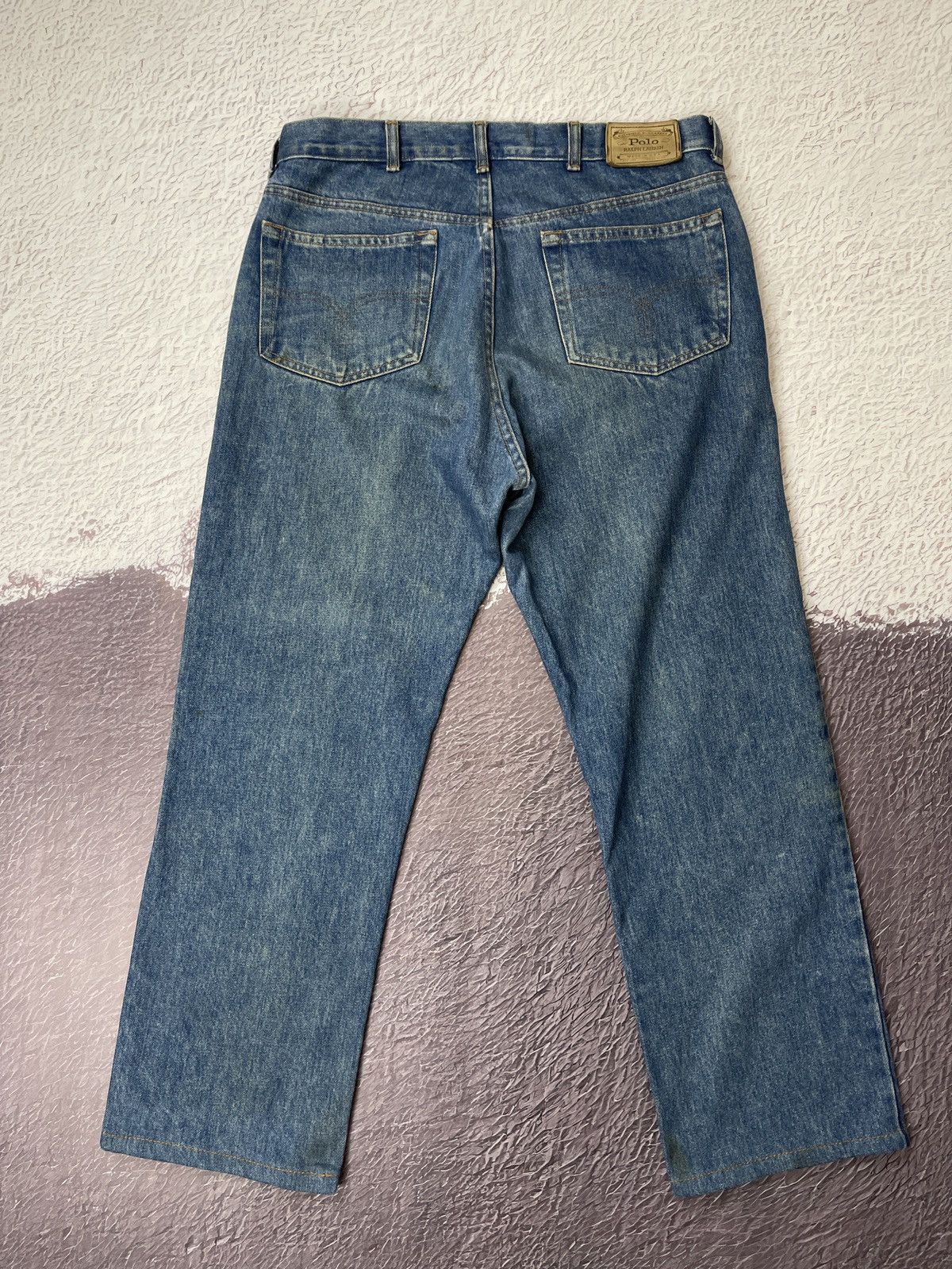 Polo Ralph Lauren Polo Ralph Lauren vintage made in USA faded denim jeans Size US 35 - 11 Thumbnail