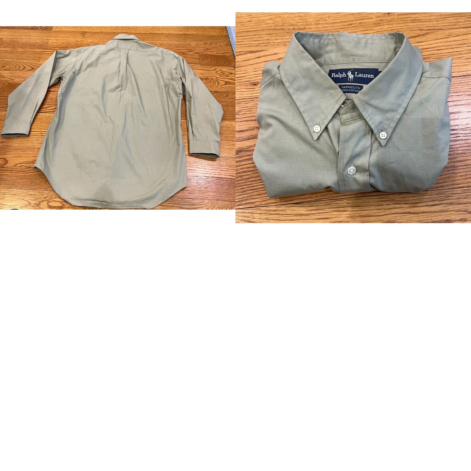 Ralph Lauren VINTAGE Ralph Lauren Yarmouth Dress Shirt Green Men’s 15.5 32/33 Shirt Long Sleeve Button-Down Collared Regular 32 in Logo Manufacturer: Ralph Lauren Size 42R - 9 Thumbnail