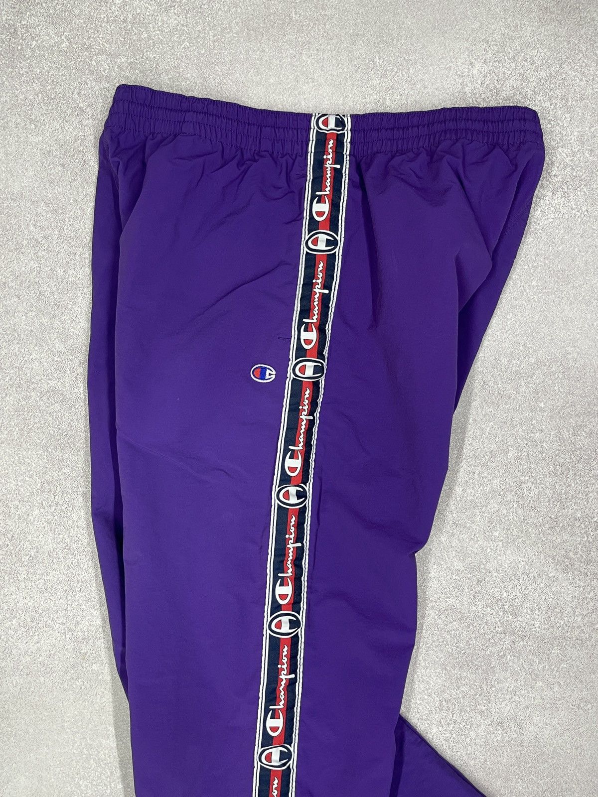 Champion × Vintage Vintage Champion Nylon Sweatpants Lampas Violet Y2K Size US 34 / EU 50 - 5 Thumbnail