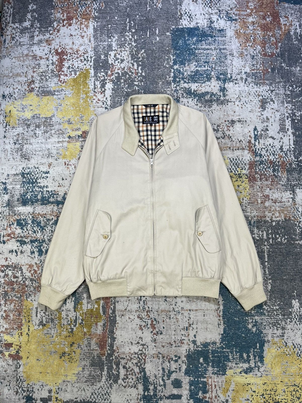 DAKS Vintage DAKS Golf Checked Lining Swing Collar Bomber Jacket Size US L / EU 52-54 / 3 - 1 Thumbnail