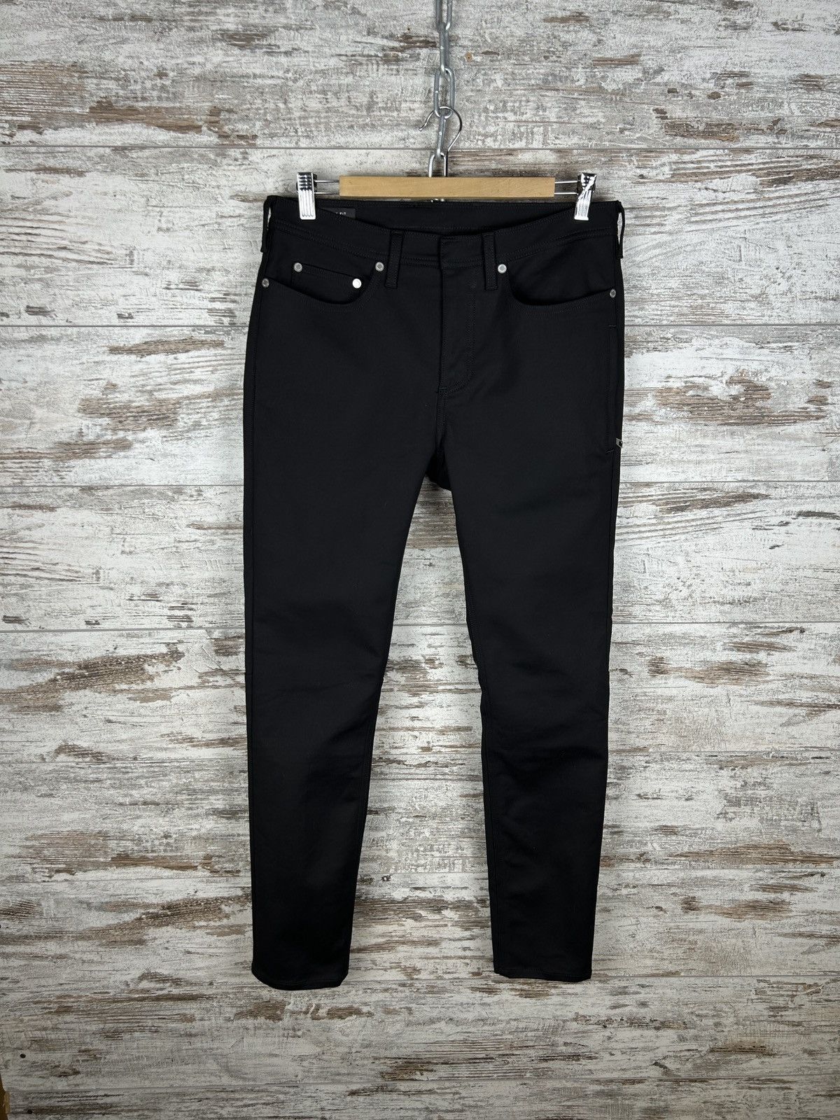 image of Mens Neil Barrett Black Pants Denim Trousers Super Skinny (Size 31)