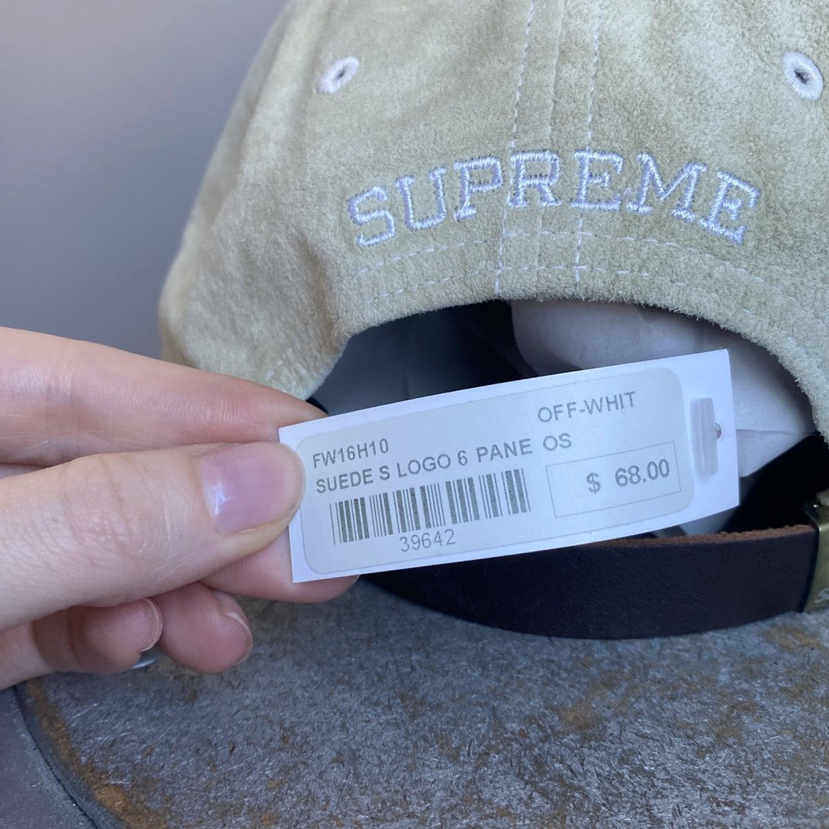 Supreme Supreme Suede S Logo 6 Panel Hat (Tan) Size ONE SIZE - 6 Thumbnail