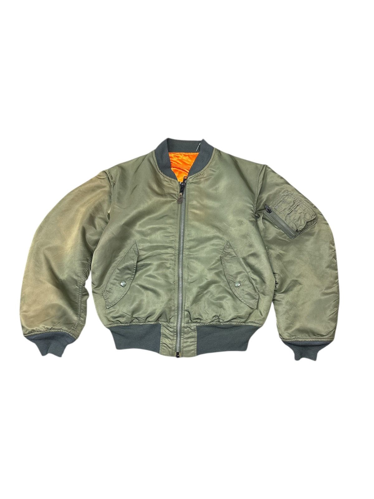 Alpha Industries Vintage 1980s Ma-1 Intermediate Reversible Bomber Jacket Size US M / EU 48-50 / 2 - 1 Thumbnail