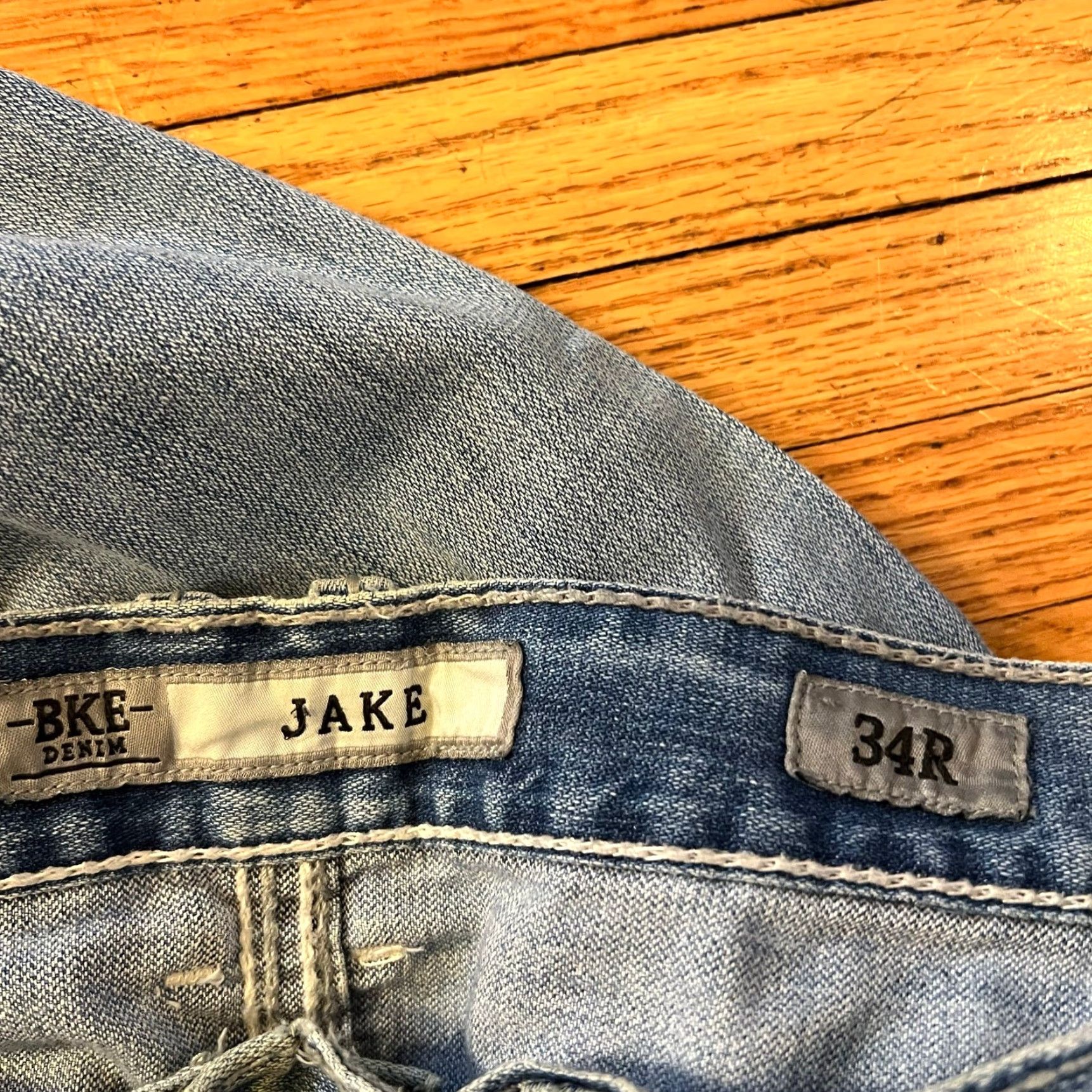 Silver Jeans Co. Silver Jeans Co. Jake Straight Distressed Thick Stitch Pants Mens 34 Regular Blue 30in Inseam Size US 34 / EU 50 - 6 Thumbnail
