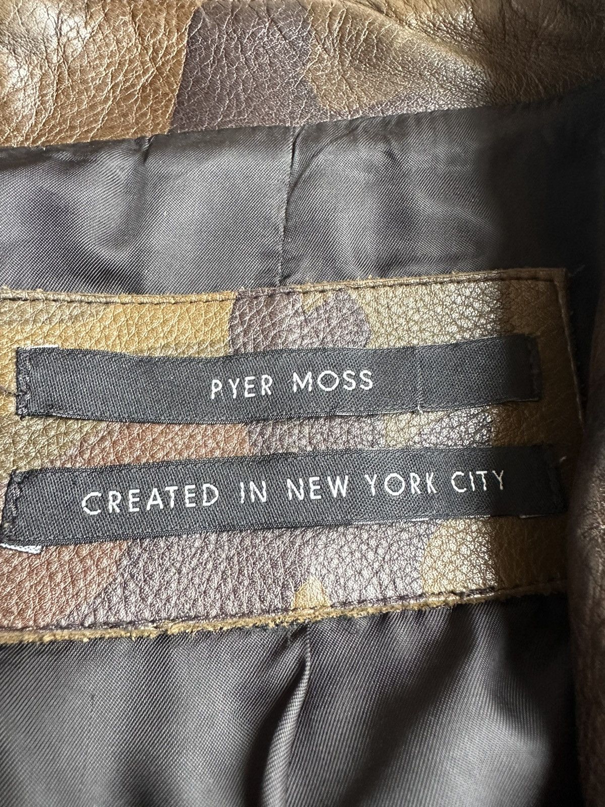 Pyer Moss The grail Pyer Moss camouflage camo biker leather jacket XL Size US XL / EU 56 / 4 - 11 Thumbnail