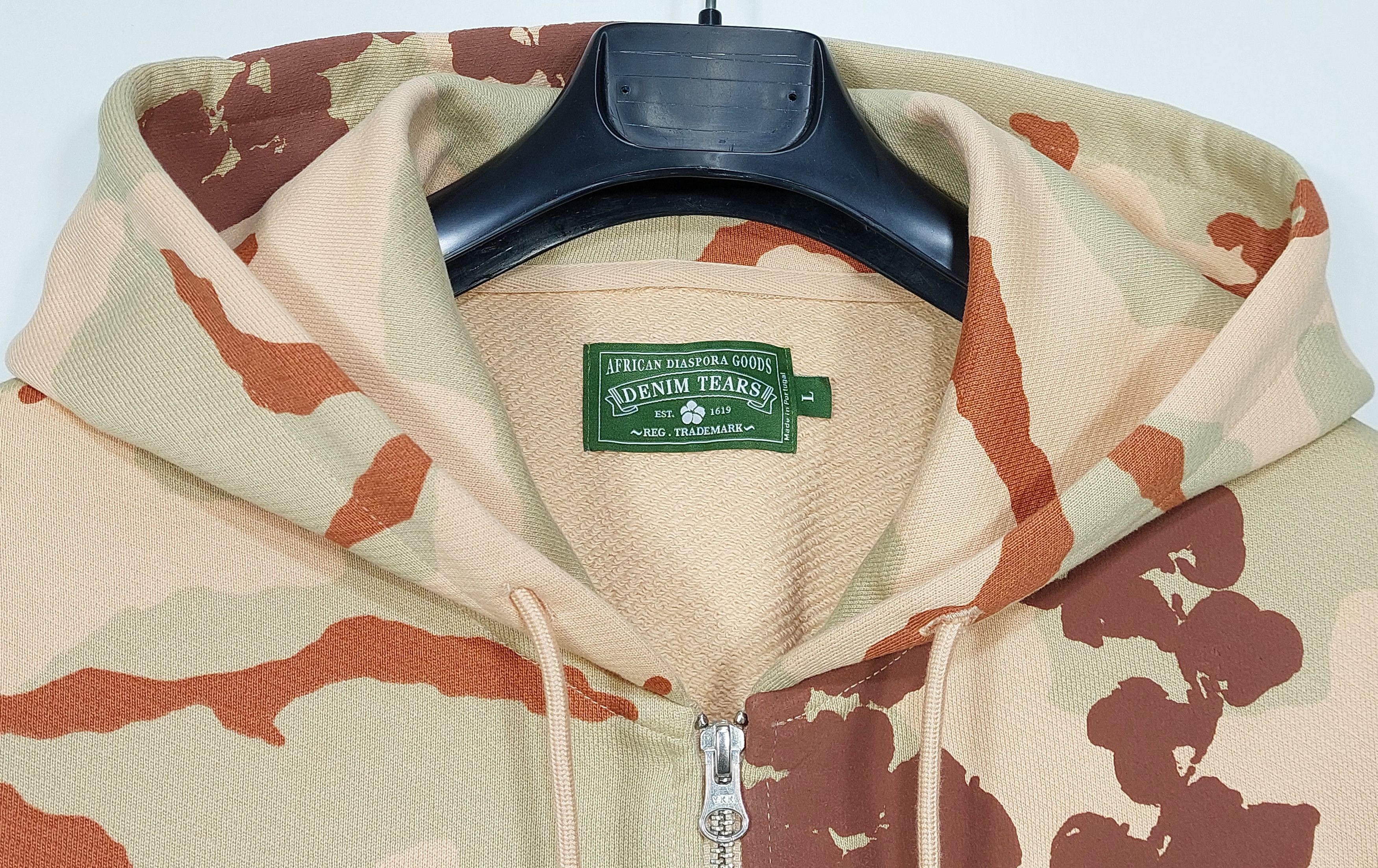DENIM TEARS cotton wreath zip hoodie - camou tan L Size US L / EU 52-54 / 3 - 2 Thumbnail