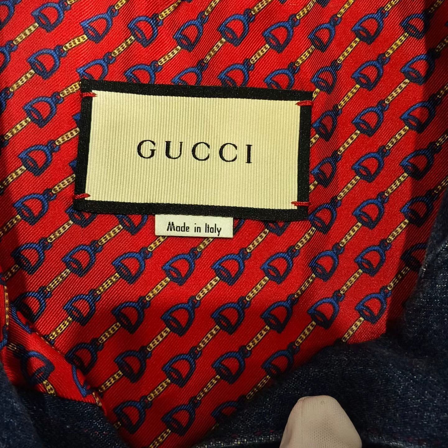 Gucci Gucci Blue 4-Pocket Crew Single-Breasted Denim Jacket IT42 Size M / US 6-8 / IT 42-44 - 3 Thumbnail