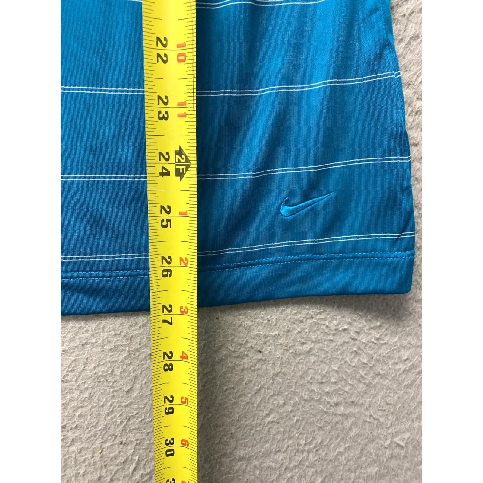 Nike VINTAGE NIKE GOLF Performance Polo Womens Aqua L Dri-Fit Stripe Sleeveless /44-85 Size ONE SIZE - 6 Thumbnail