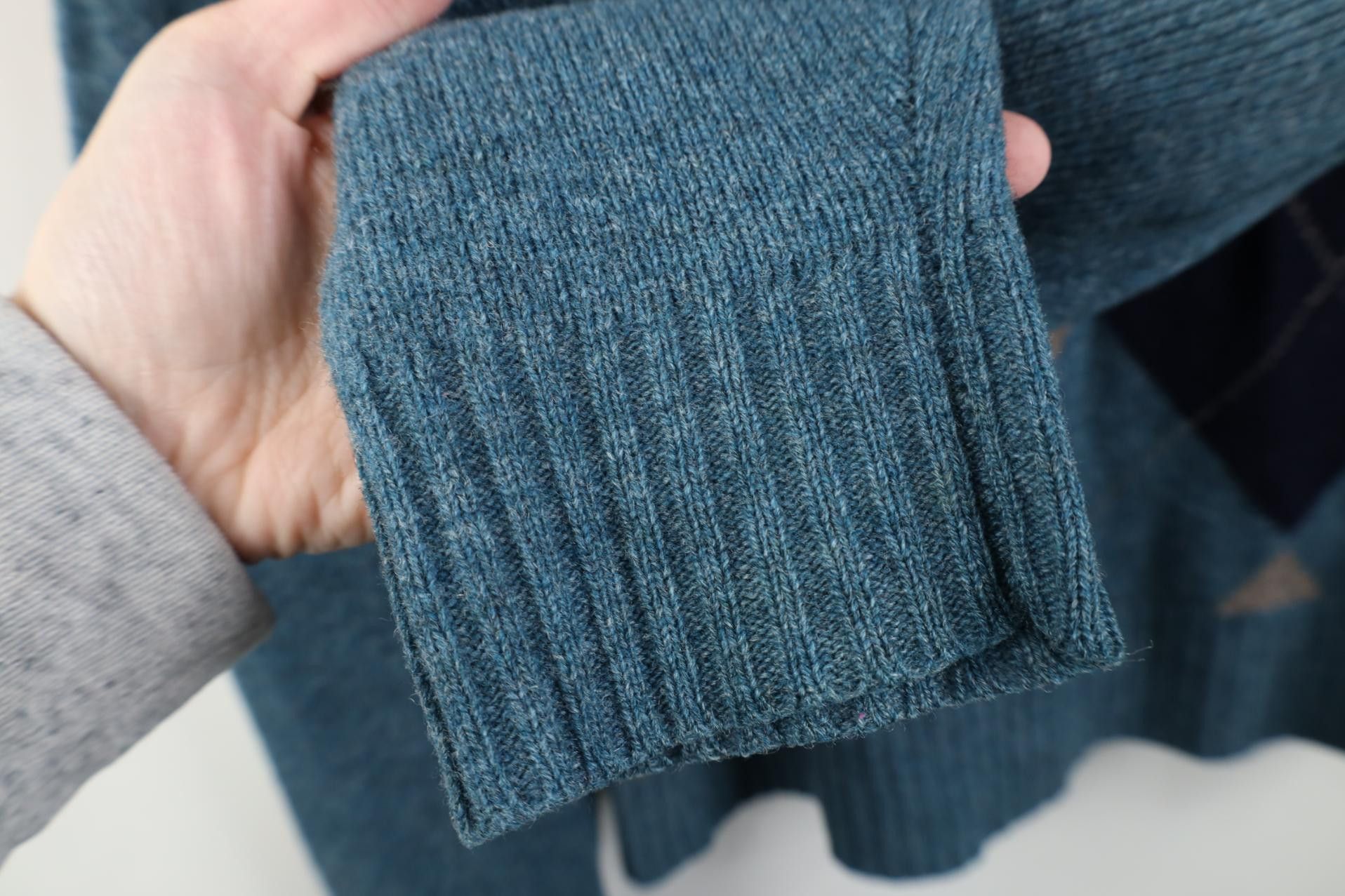 J.Crew Vintage Y2K J Crew Lambswool Diamond Knit 1/4 Zip Sweater Size US M / EU 48-50 / 2 - 8 Thumbnail
