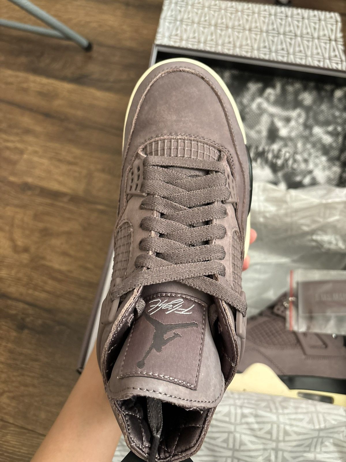 A Ma Maniere × Jordan Brand 2022 A Ma Maniére x Air Jordan 4 Retro Violet Ore M4.5/W6 Size US 6 / IT 36 - 9 Thumbnail