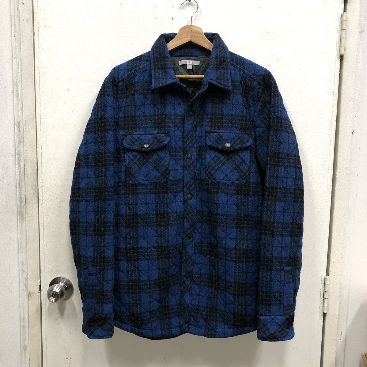 Uniqlo Uniqlo Flanel Checked Lined Quilted Shirt Jacket Size US XL / EU 56 / 4 - 2 Thumbnail