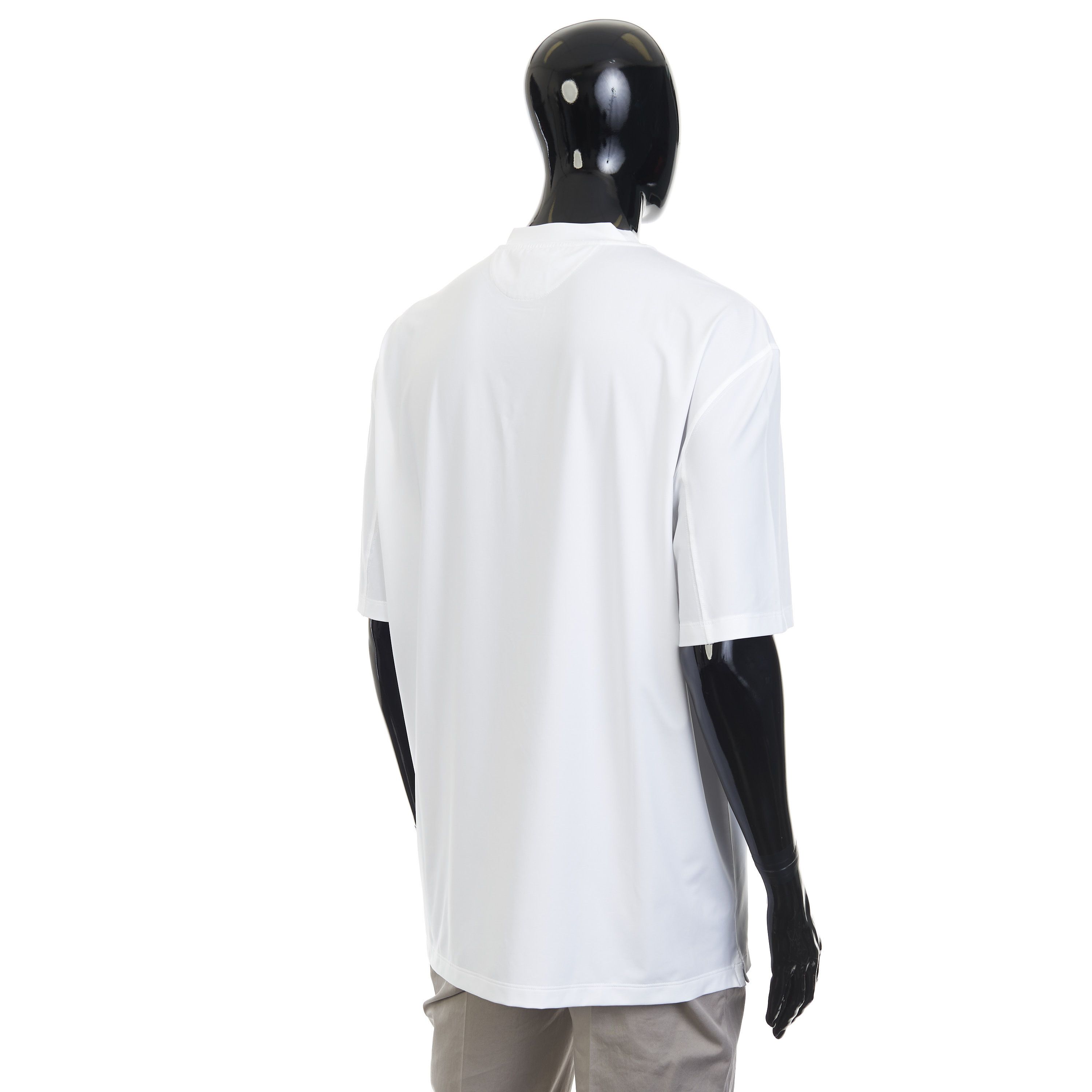 Brunello Cucinelli White Comfort Nylon Crew Neck Tshirt - Logo Size 3XL Size US XXL / EU 58 / 5 - 6 Thumbnail