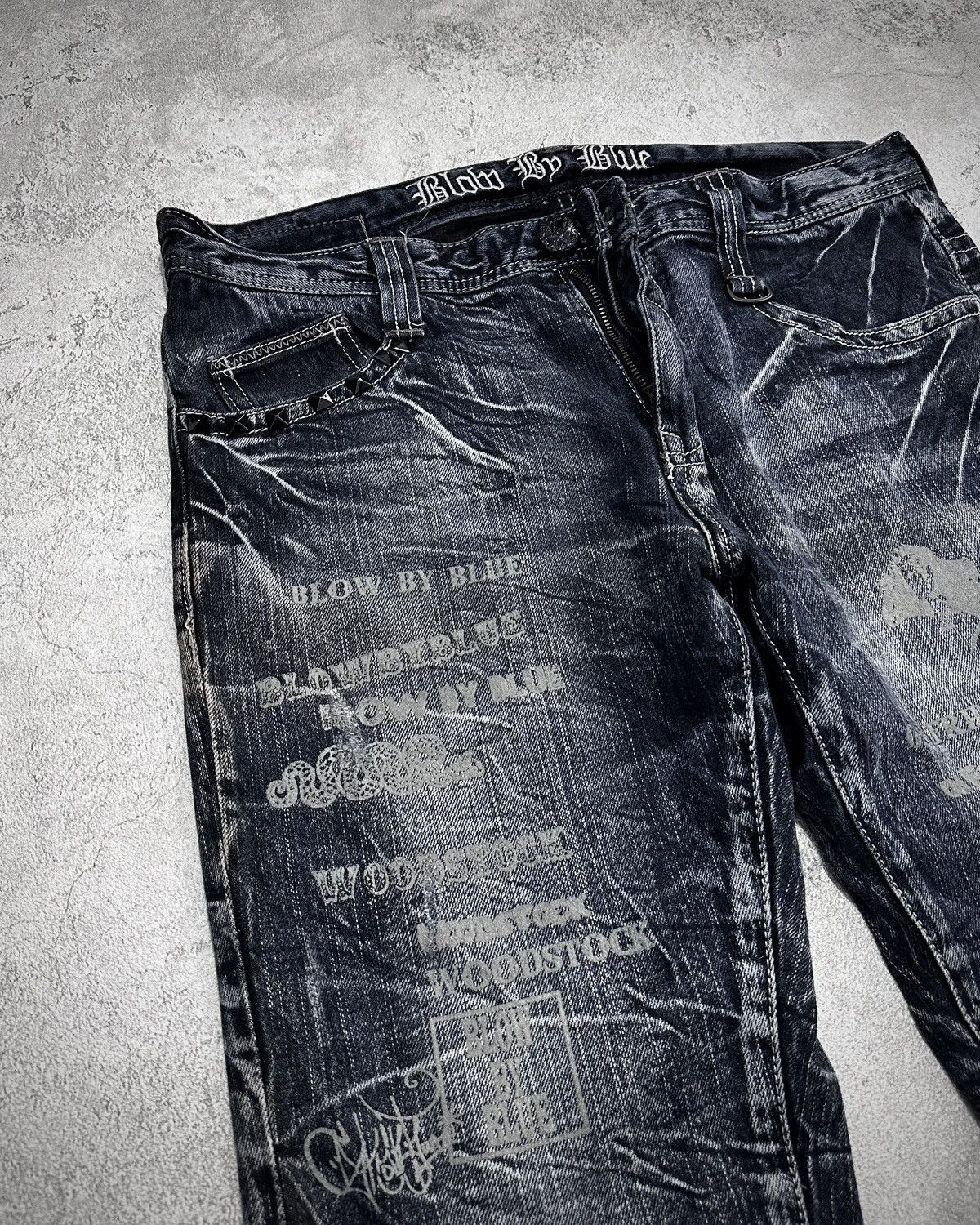 Japanese Brand Blow By Blue Japan Faded Jeans Lgb Ifsixwasnine Style Size US 32 / EU 48 - 2 Thumbnail