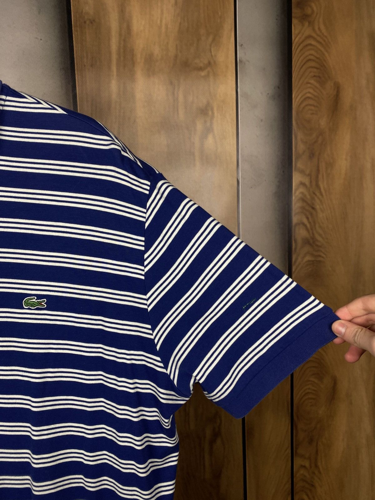 Lacoste 🐊Polo T-Shirt Lacoste Striped Regular Fit Tee Size 3XL🐊 Size US XXL / EU 58 / 5 - 6 Thumbnail