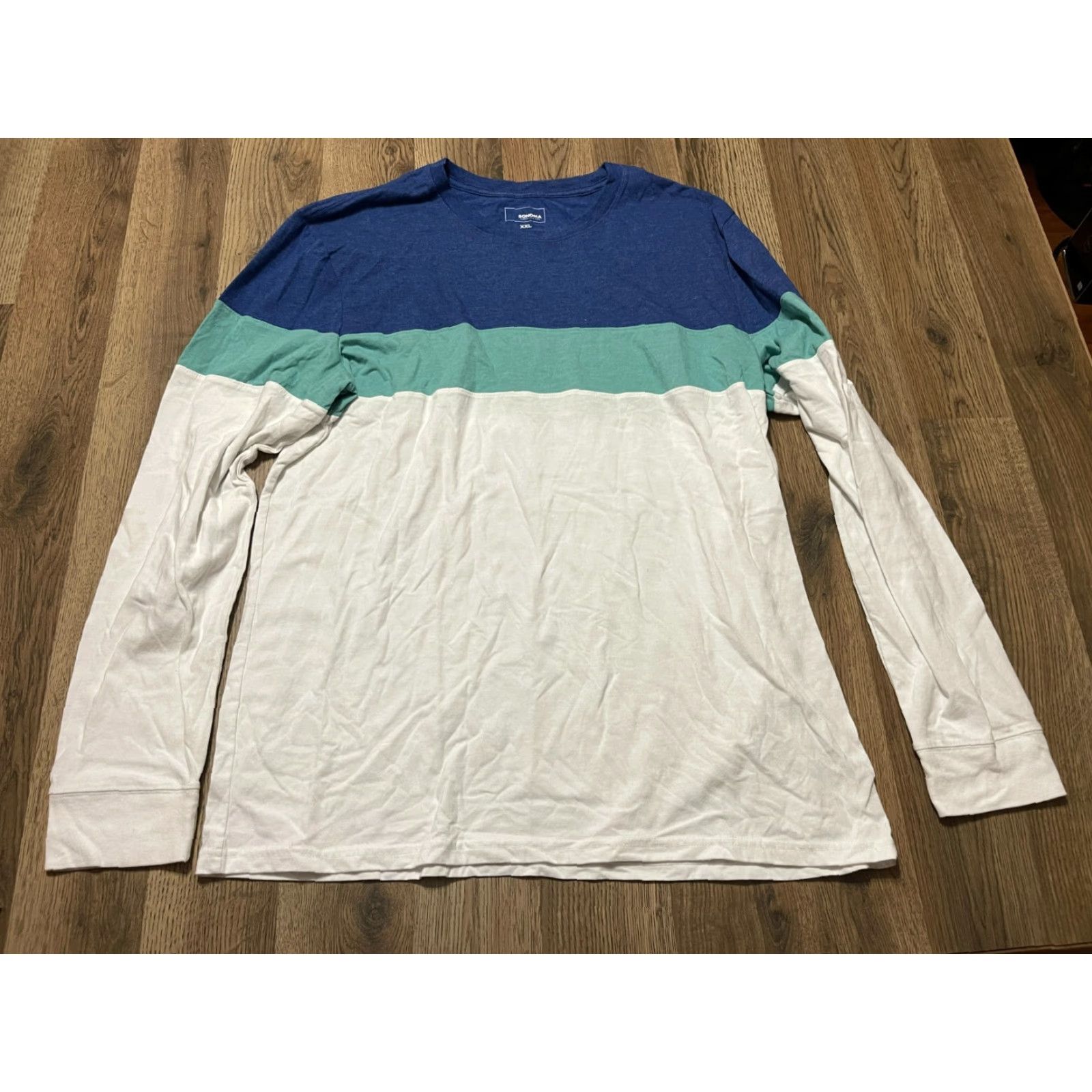Vintage Sonoma Shirt Men XXL Blue Green White Long Sleeve Shirt Size US XXL / EU 58 / 5 - 2 Thumbnail