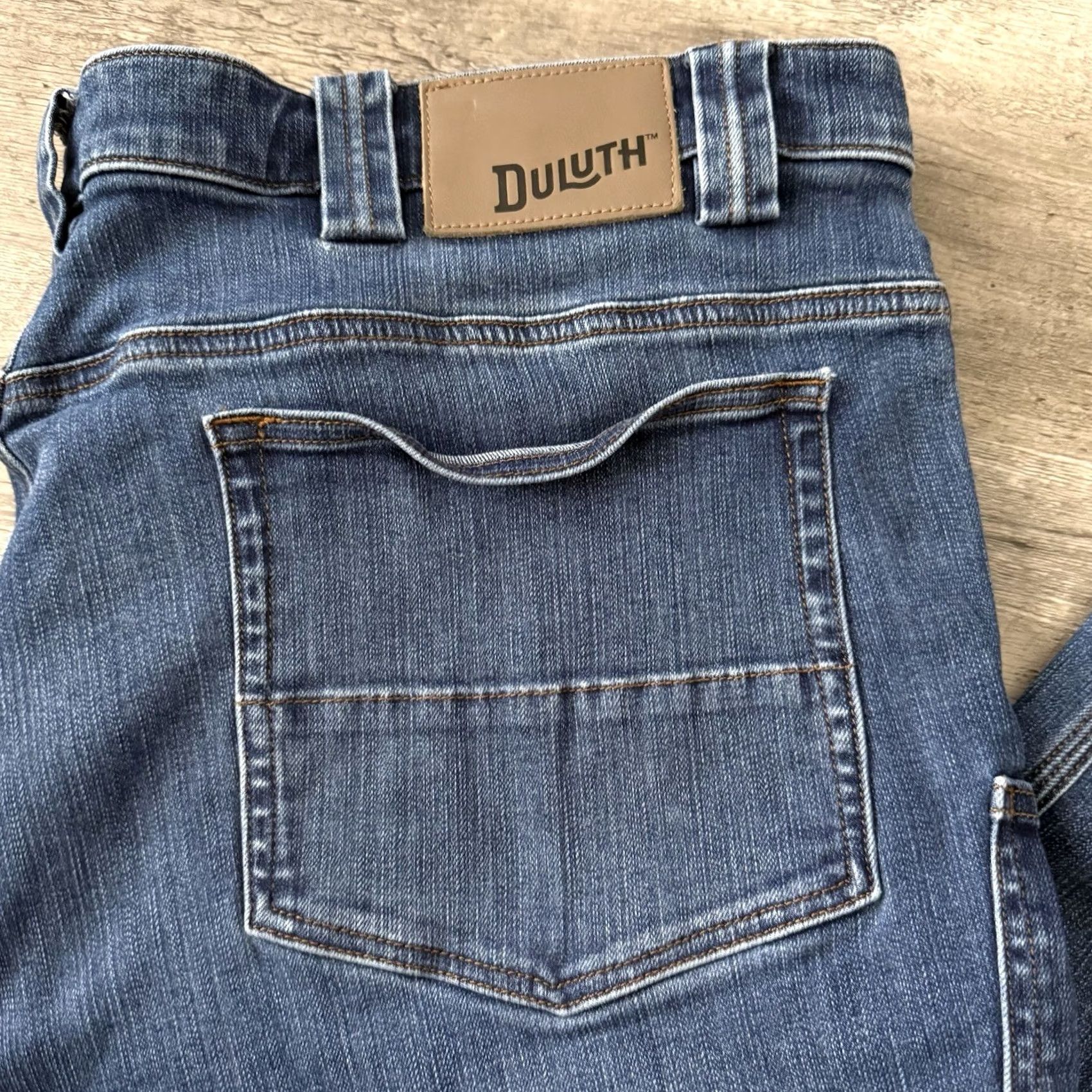 Doublet Duluth Trading Ballroom Double Flex Jeans Mens 44x30 Standard Fit Blue Stretch Size US 44 / EU 60 - 7 Thumbnail