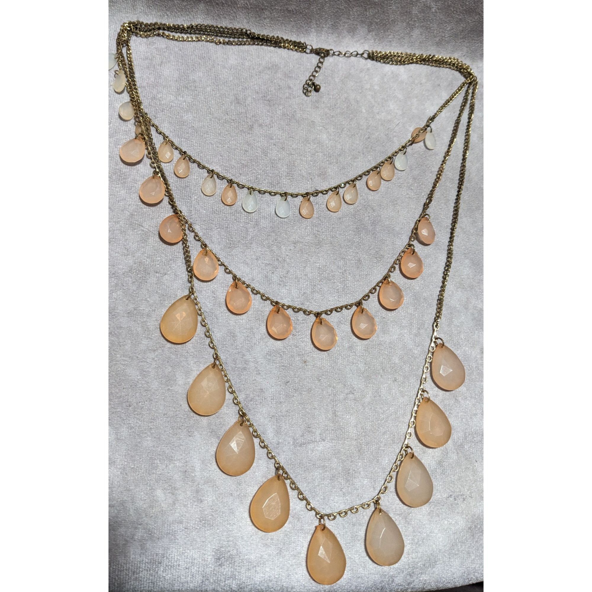 Other Bohemian Layered Necklace With Peach Teardrop Beads Size ONE SIZE - 12 Thumbnail