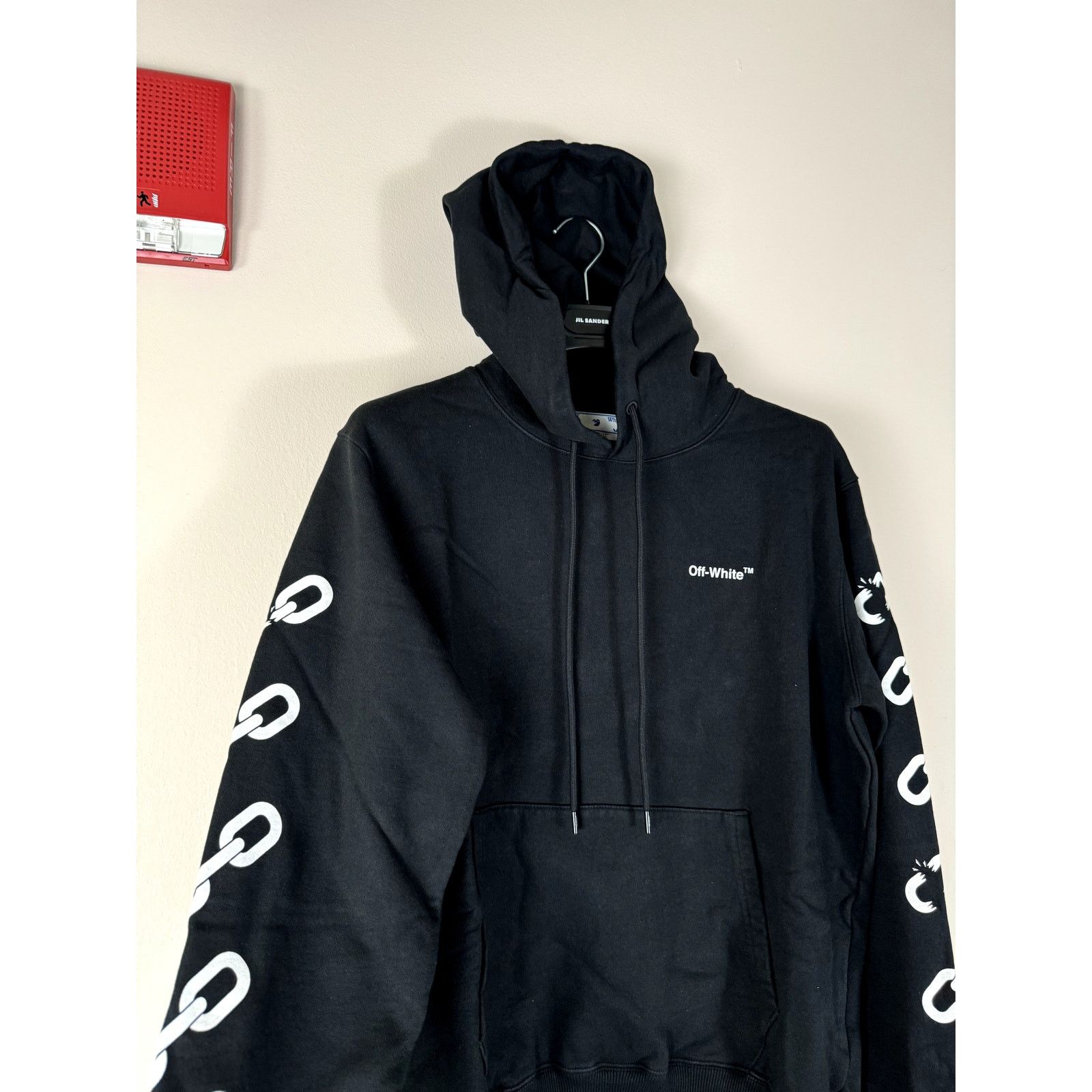 Off-White o1rshd1 Chain Arrow Slim Hoodie in Black White Size US XL / EU 56 / 4 - 7 Thumbnail