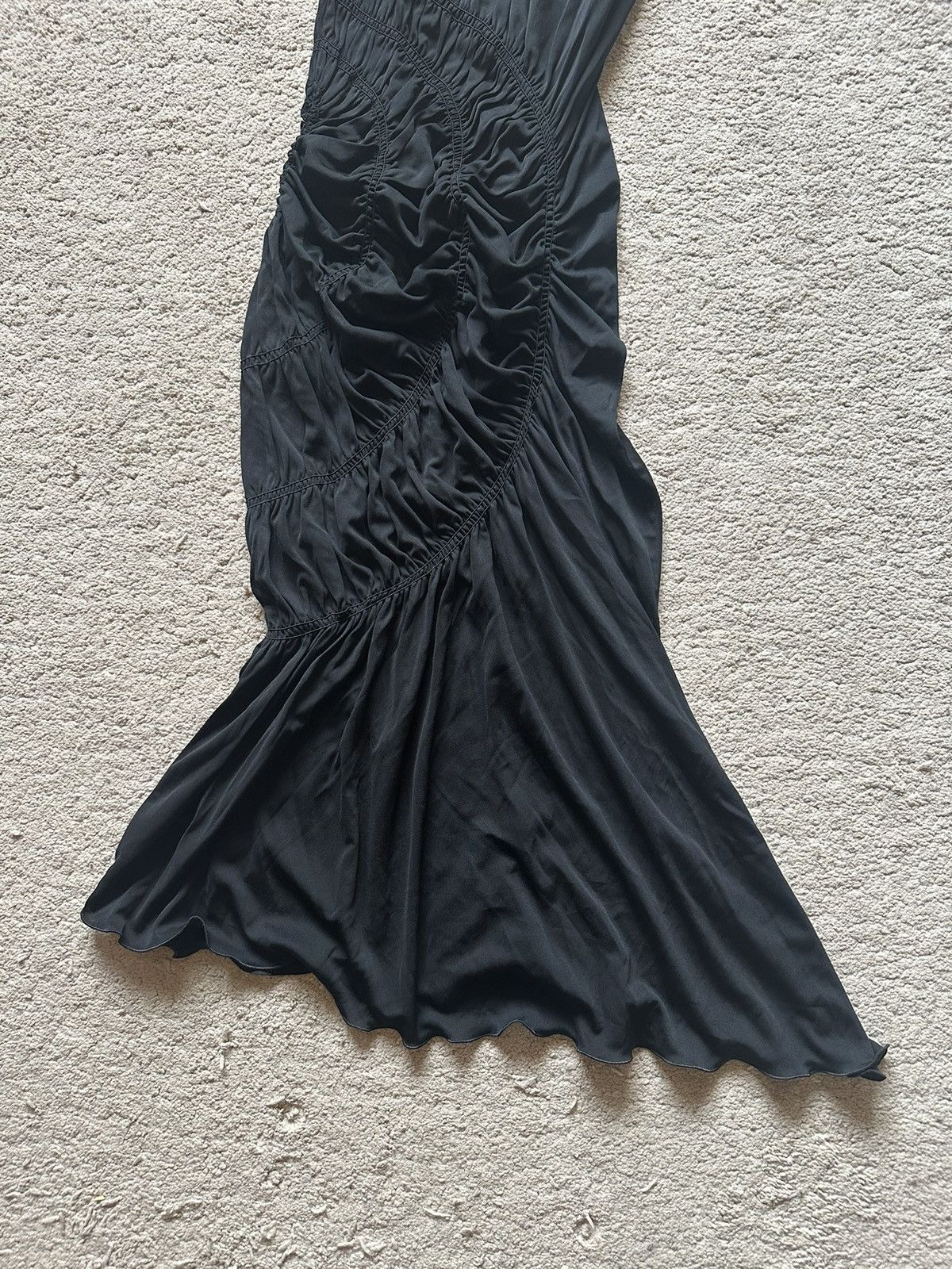 Jean Paul Gaultier 1990s Jean Paul Gaultier Spiral Ruching Dress Size S / US 4 / IT 40 - 15 Thumbnail
