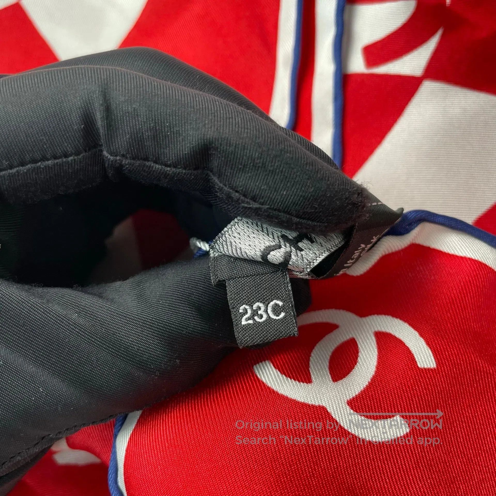 Chanel Chanel Double C Logo Color Block Graffiti Real Silk Square Size ONE SIZE - 8 Thumbnail