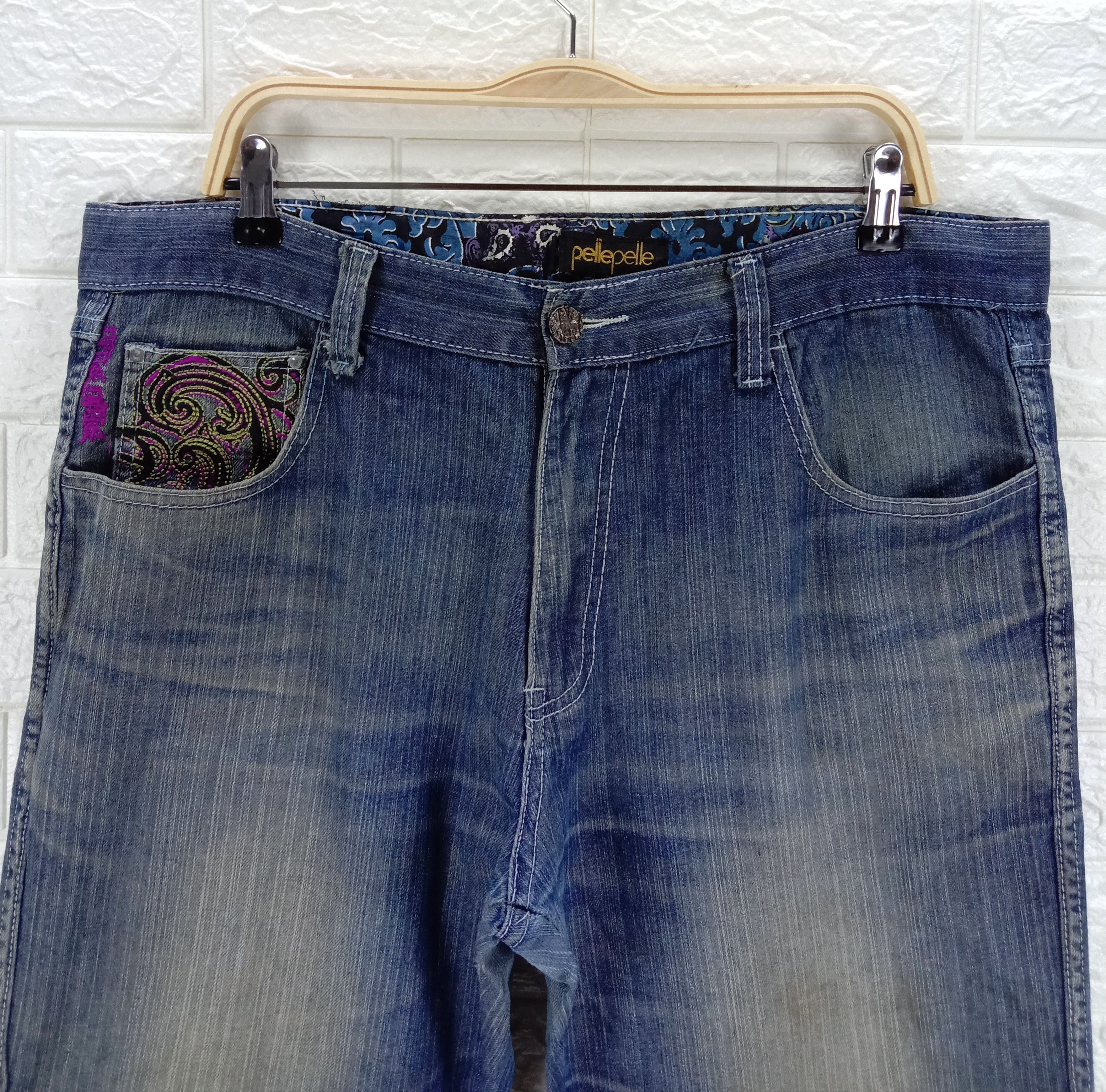 Pelle Pelle Vintage Pelle Pelle Embroidery Jeans Size US 38 / EU 54 - 6 Thumbnail