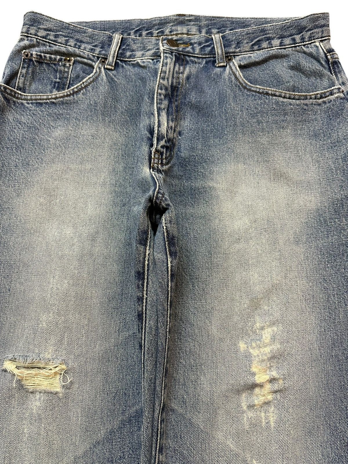 Japanese Brand Vintage Japanese Brand Faded Wash Distress Baggy Jeans Size US 32 / EU 48 - 3 Thumbnail
