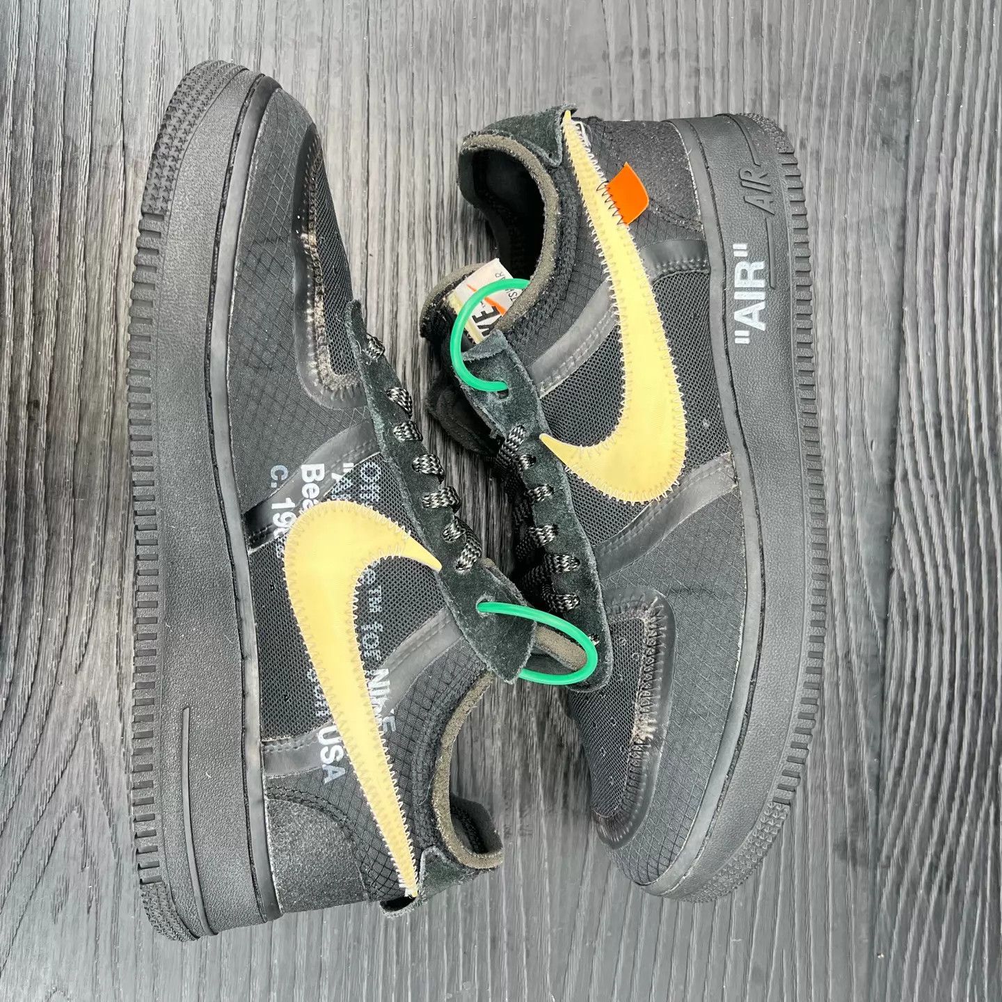 Off-White OW x Nike Air Force 1 Black 40.5 Size US 7.5 / EU 40-41 - 3 Thumbnail