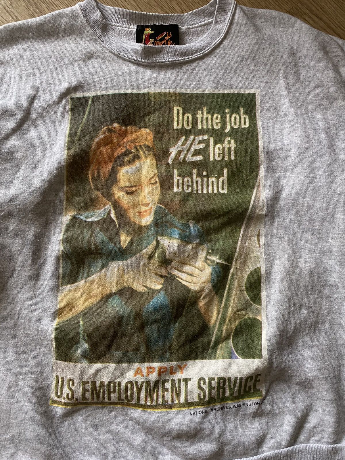 Vintage Do The Job He Left Behind US Employment Service Size US S / EU 44-46 / 1 - 2 Thumbnail
