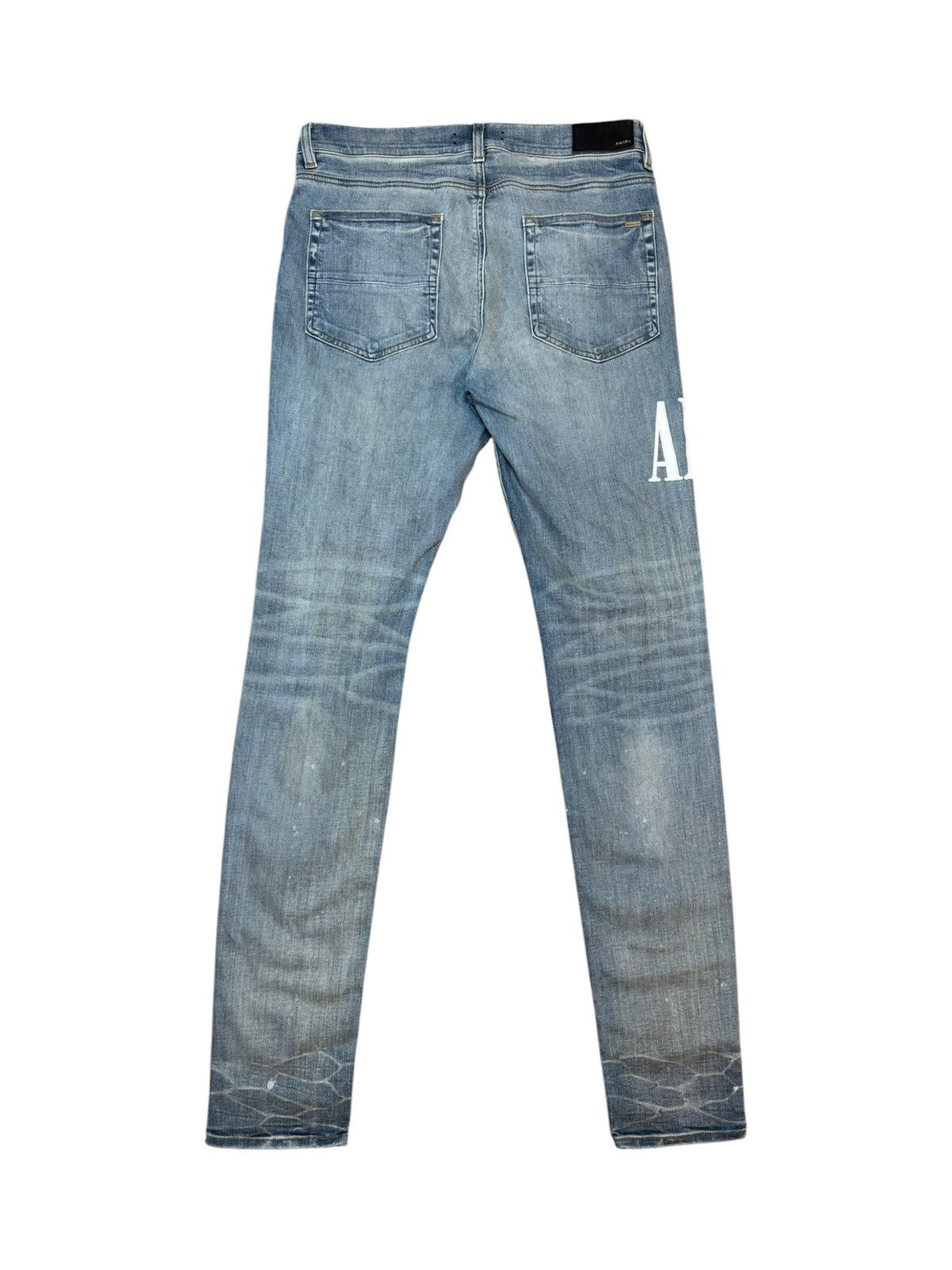Amiri Amiri White Leather Core Logo Thrasher Ripped Jeans size 36 Size US 36 / EU 52 - 7 Thumbnail