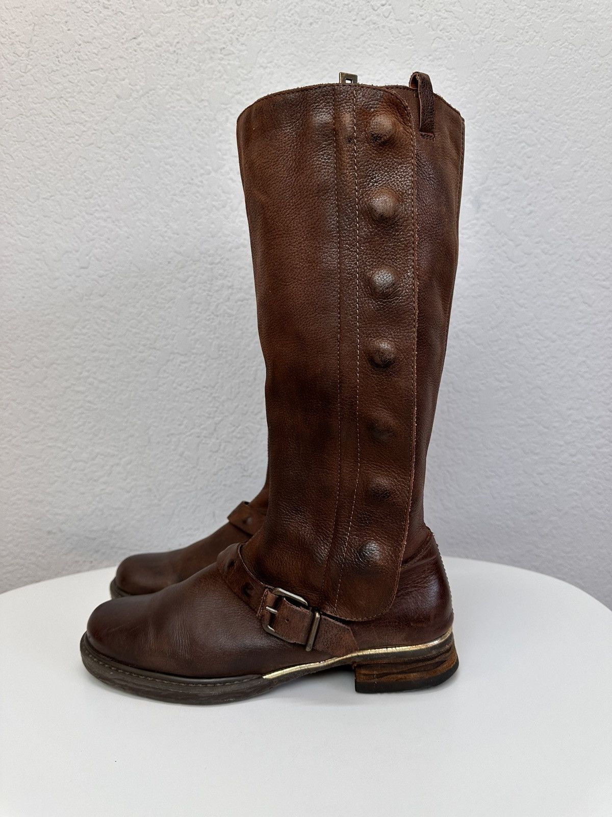 A.S.98 Vintage AS 98 Leather Hight Boots Ankle Rick Owens Style GOA Size US 8 / IT 38 - 3 Thumbnail