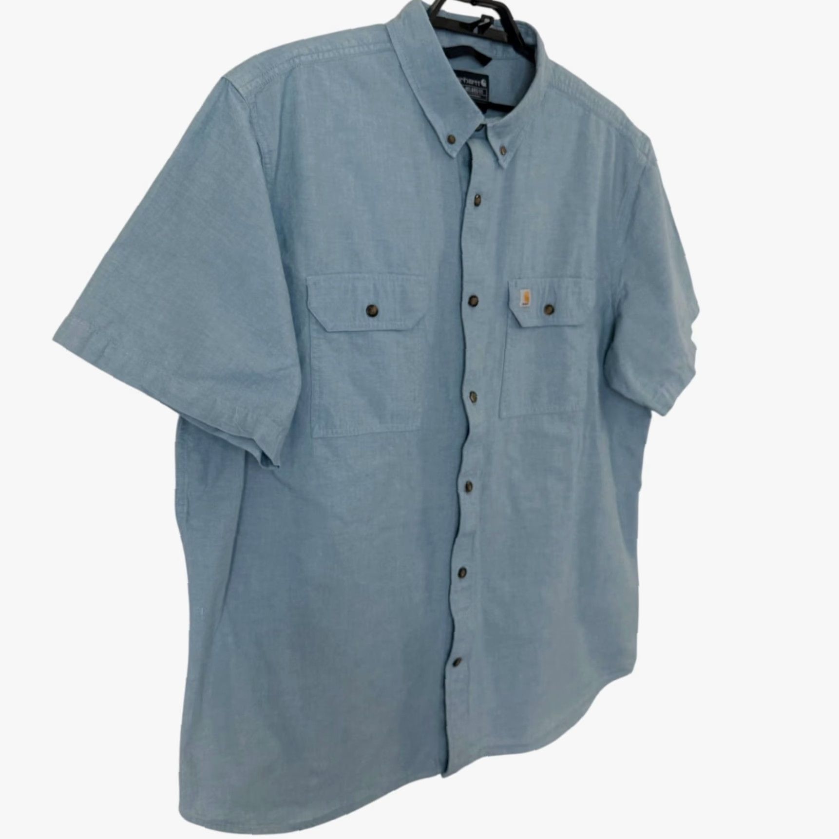 Carhartt VINTAGE Carhartt Chambray Button-Up Shirt Mens 2XL XXL Relaxed Fit Blue Classic Western Size US XXL / EU 58 / 5 - 3 Thumbnail