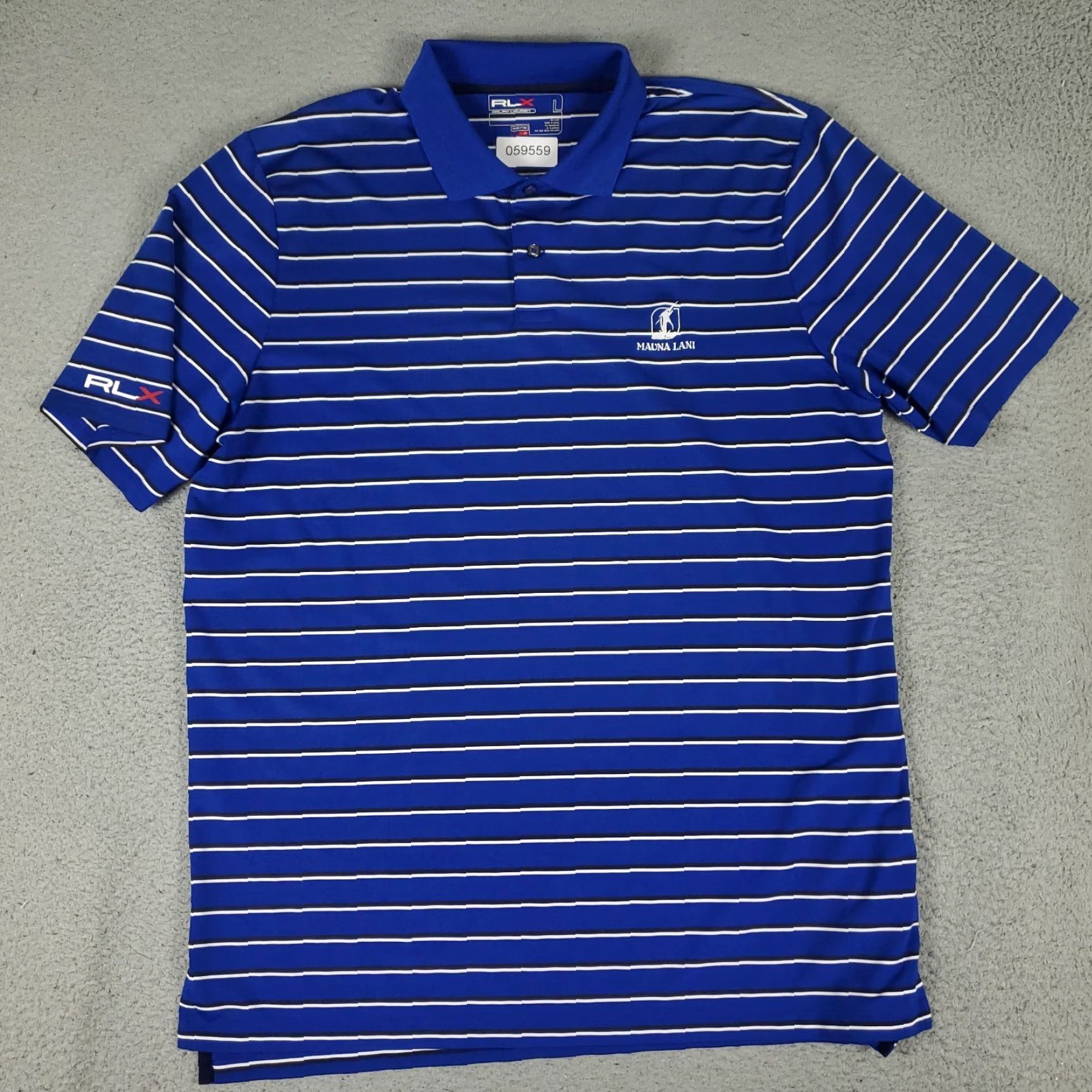 Ralph Lauren Ralph Lauren RLX Polo Shirt Mens Large Blue Striped Short Sleeve Golf Casual Size US L / EU 52-54 / 3 - 2 Thumbnail