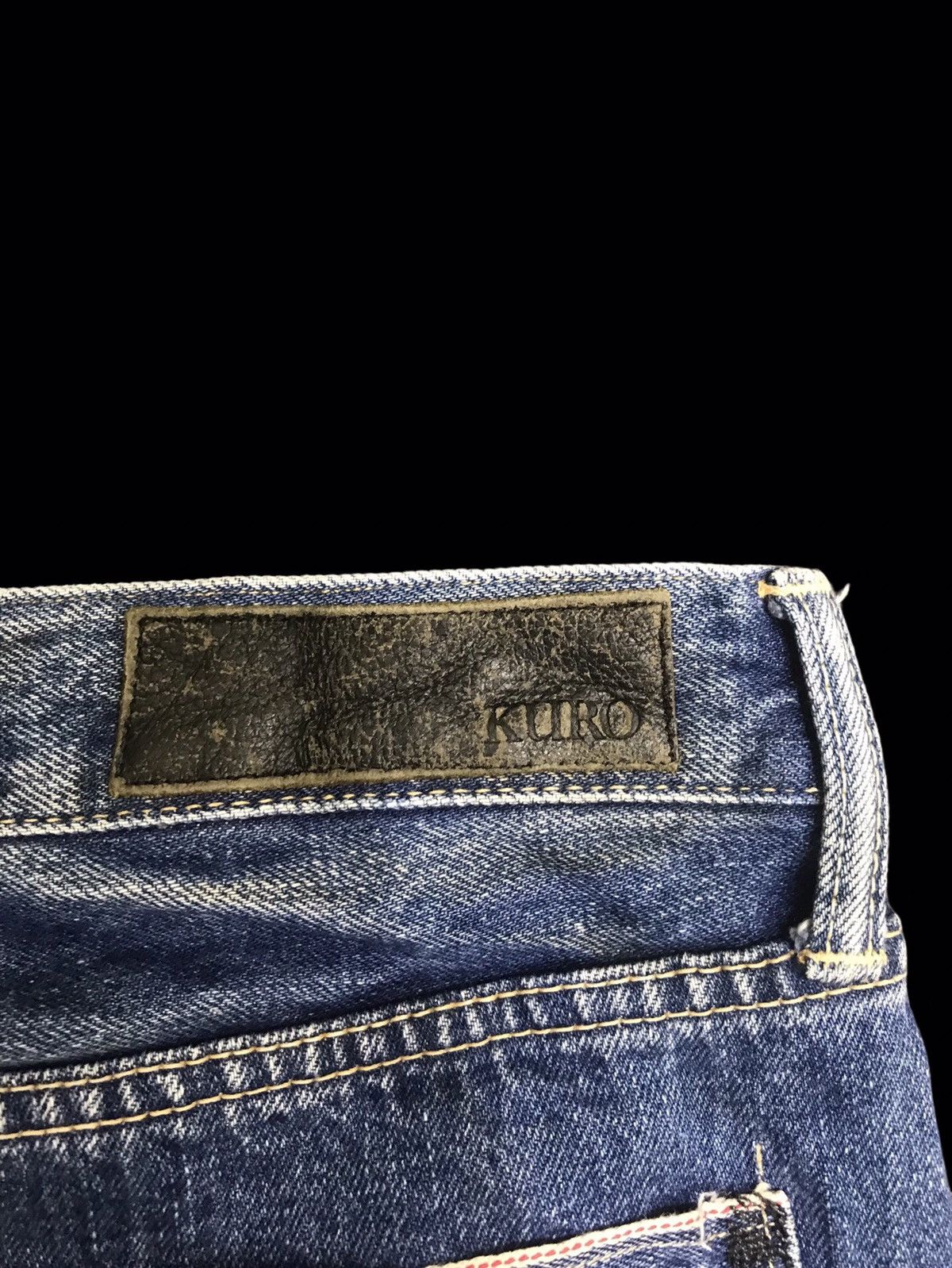 Japanese Brand × KURO 💥ARCHIVAL💥KURO "ANARCHISM" DIRTY COOL WHISKER DENIM F117 Size US 32 / EU 48 - 11 Thumbnail