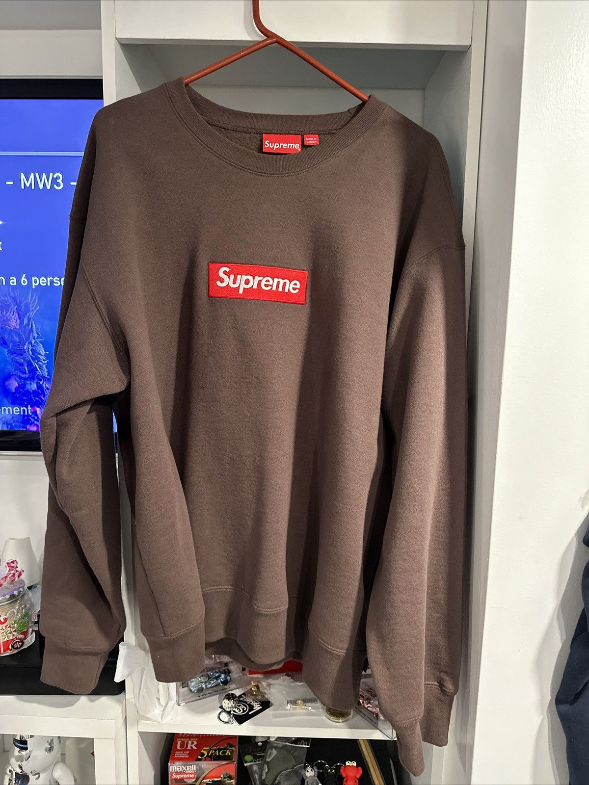 Supreme Supreme Box Logo Crewneck Brown FW22 Size XL Worn Once