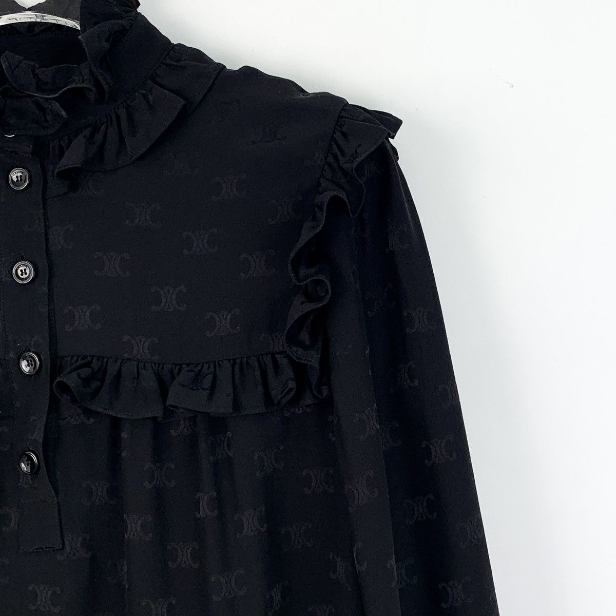 Celine Celine 22 Black Mulberry Silk Dress Size XS / US 0-2 / IT 36-38 - 3 Thumbnail