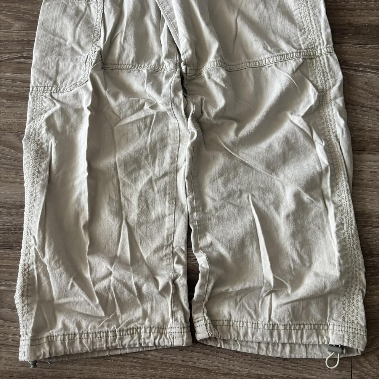 Vintage Crazy Vintage Y2K/2000s Baggy Cream Loose Cargo Pants! 30x30 Size US 30 / EU 46 - 7 Thumbnail