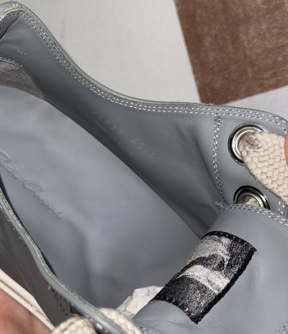 Rick Owens Jumbo lace low top sneakers Size US 12 / EU 45 - 10 Thumbnail