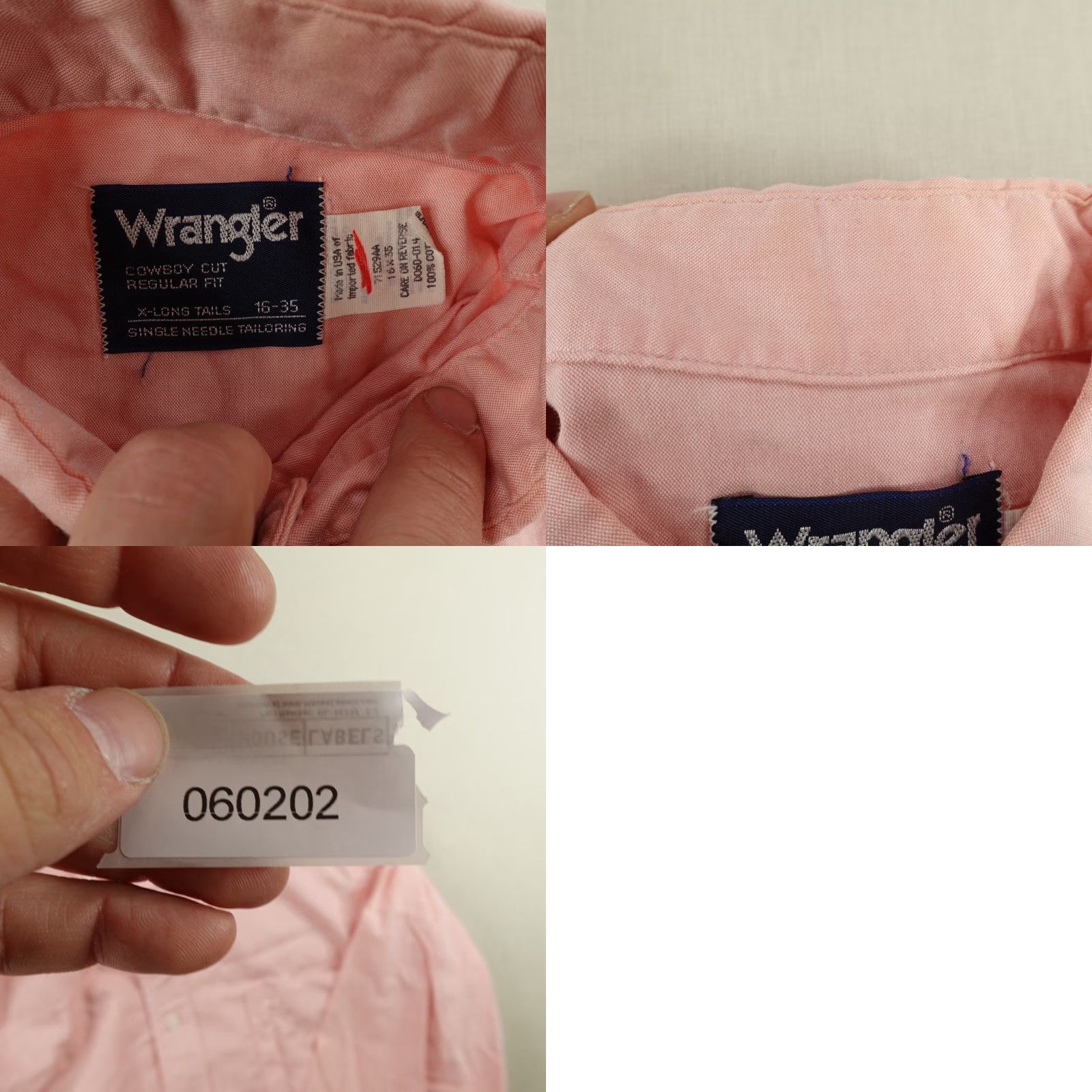 Wrangler VINTAGE Wrangler Pink Western Button-Up Shirt Mens Large Long Sleeve Cowboy 90s Size US L / EU 52-54 / 3 - 8 Thumbnail
