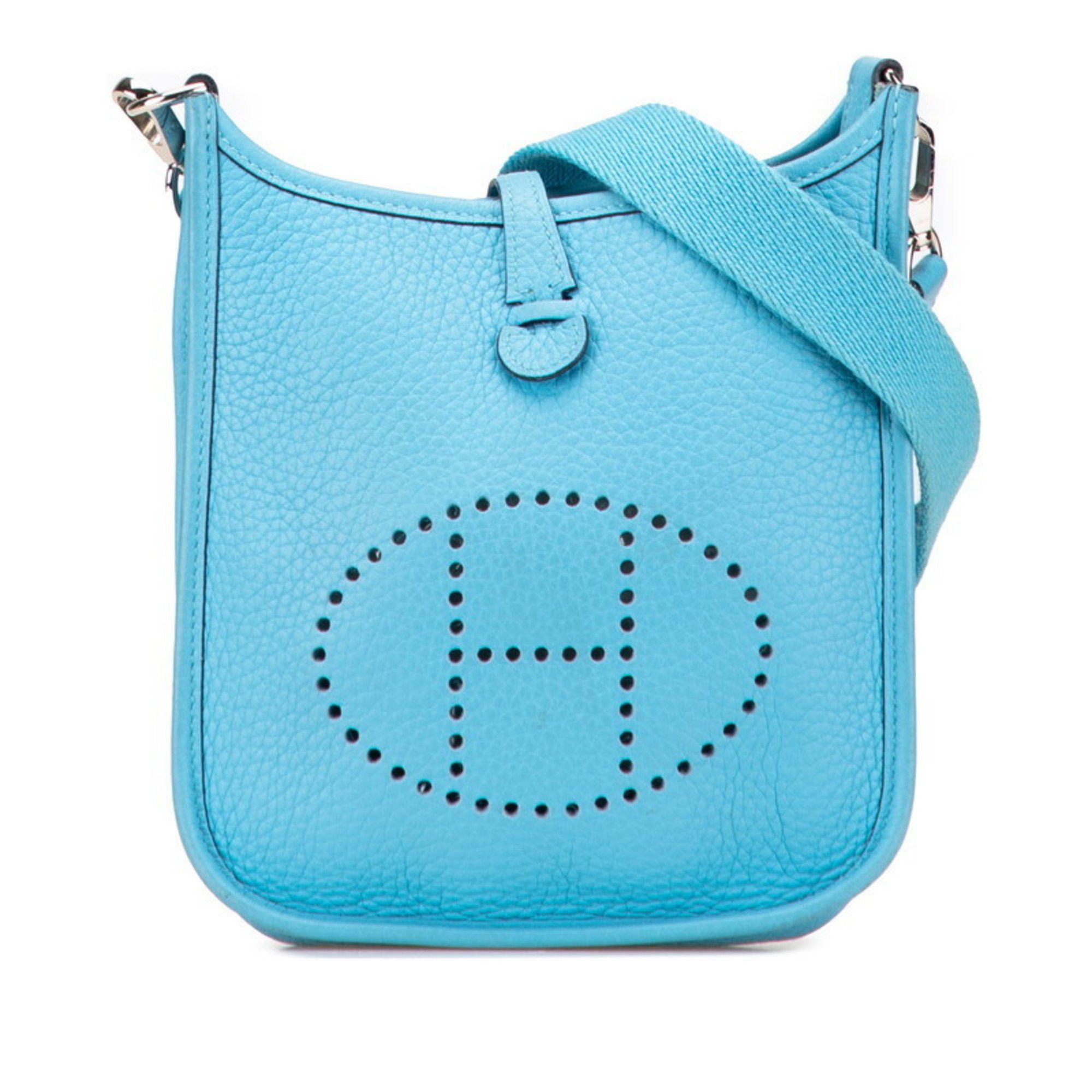 Hermes Hermes Hermès Evelyn TPM Shoulder Bag in Blue Taurillon Clemence Leather for Women Size ONE SIZE - 1 Thumbnail