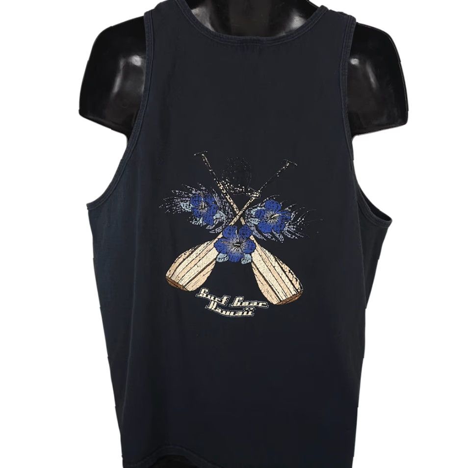 Fruit Of The Loom VINTAGE Fruit of the Loom Surf Gear Hawaii Tank Top Mens 2XL Black 90s Y2K Hawaiian Surfer Tank Top Mens 2XL Black 90s Y2K Hawaiian Surfer Size US XXL / EU 58 / 5 - 4 Thumbnail