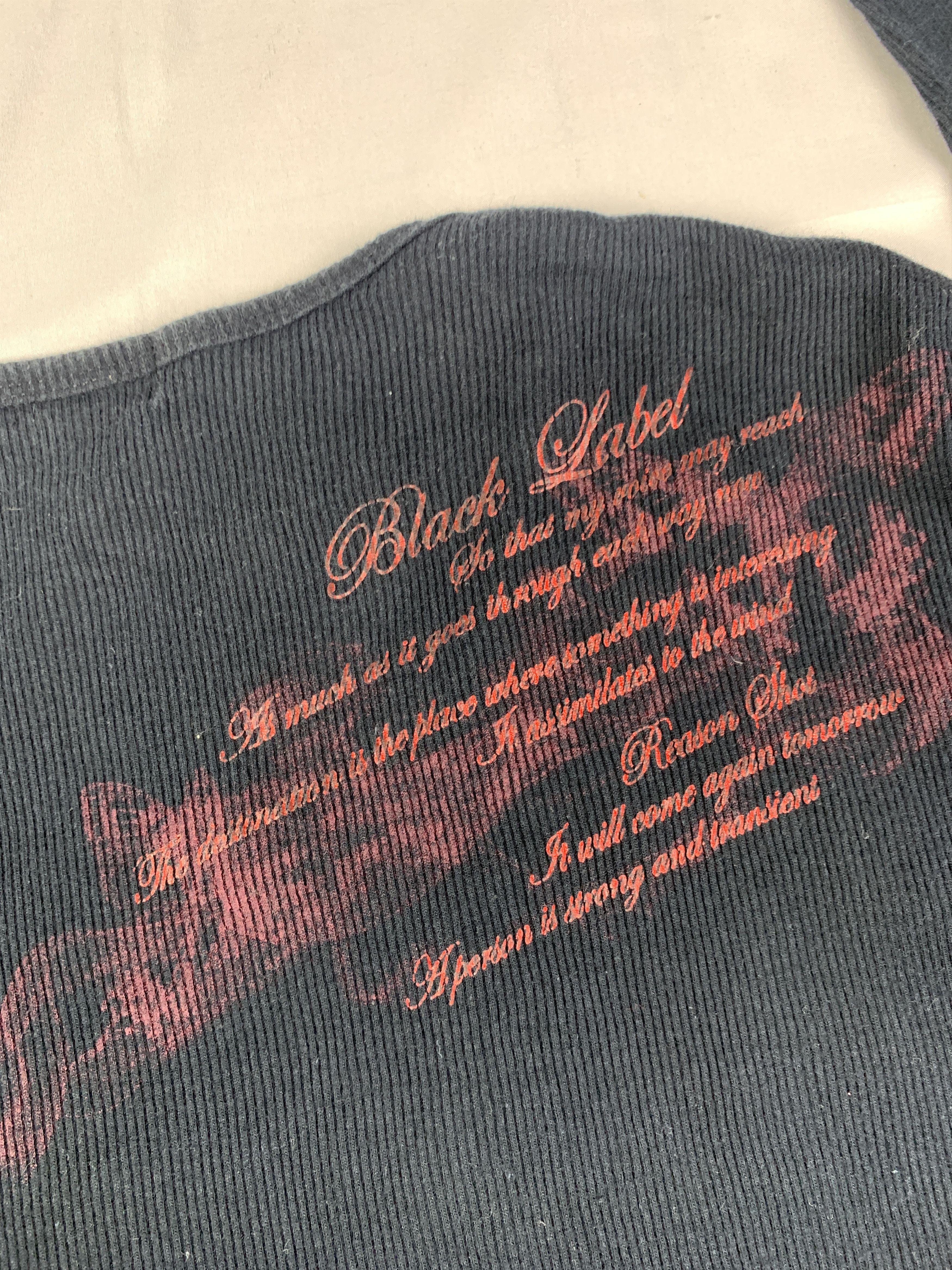 BERNINGS SHO Berning Sho Black Smokey Poem Tee (L) Size L / US 10 / IT 46 - 6 Thumbnail