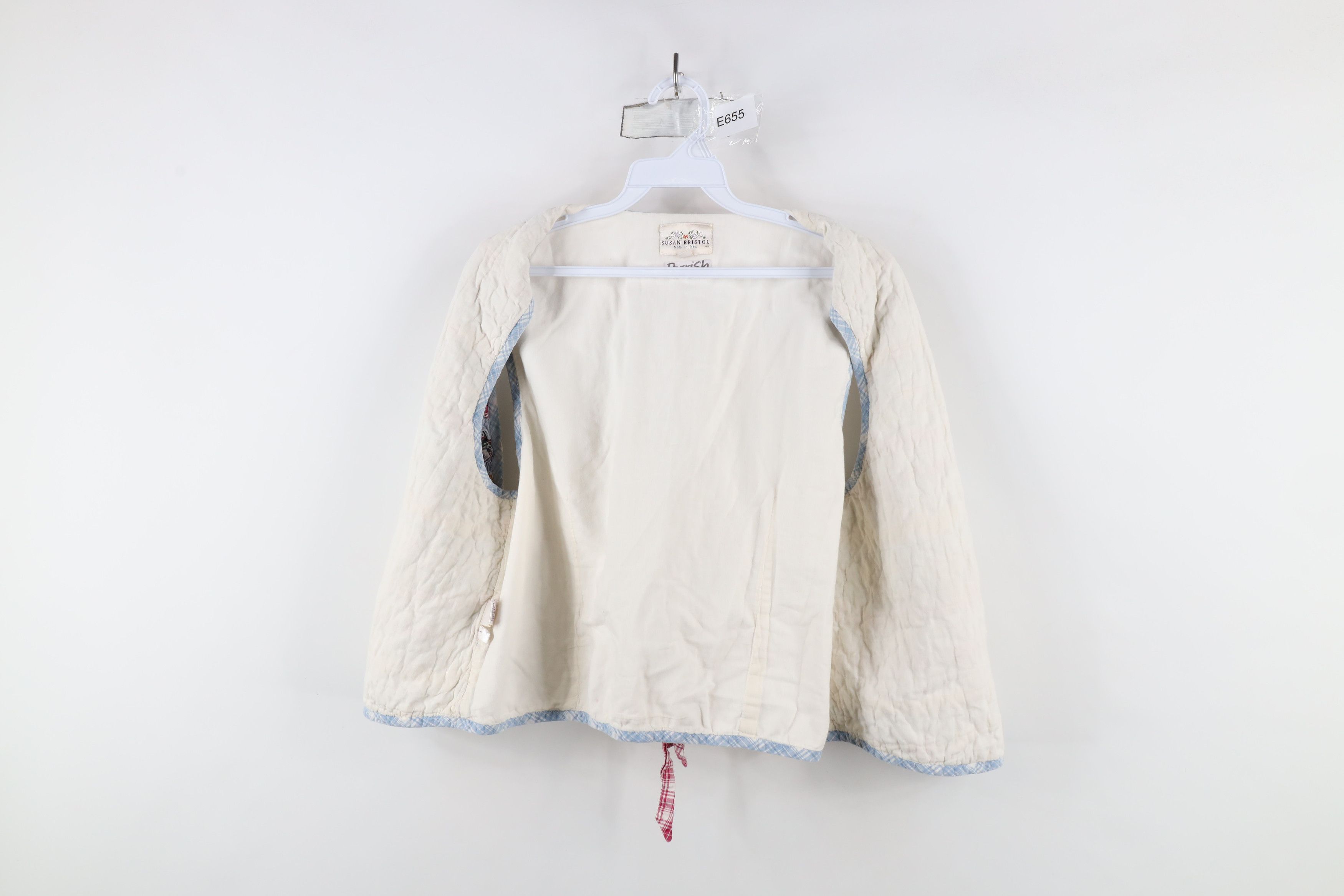 Vintage Vintage 90s Streetwear Ruffled Quilt Open Front Vest Jacket Size XL / US 12-14 / IT 48-50 - 8 Thumbnail