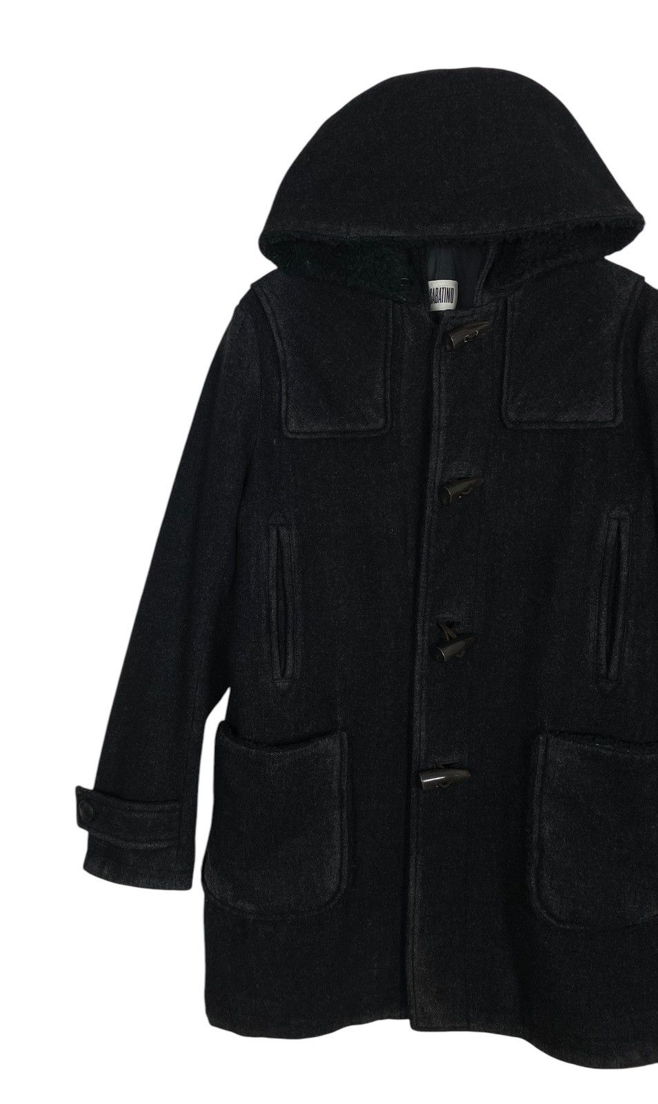 Japanese Brand Rare‼️ Vtg J. Sabatino Wool Hoodie Duffle Coat Made Japan Size US S / EU 44-46 / 1 - 2 Thumbnail
