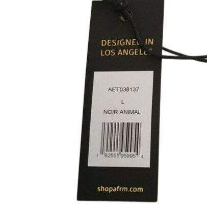 Other Retro AFRM Stryker 1 Shoulder Crop Top Animal Black Women's Size L / US 10 / IT 46 - 13 Thumbnail