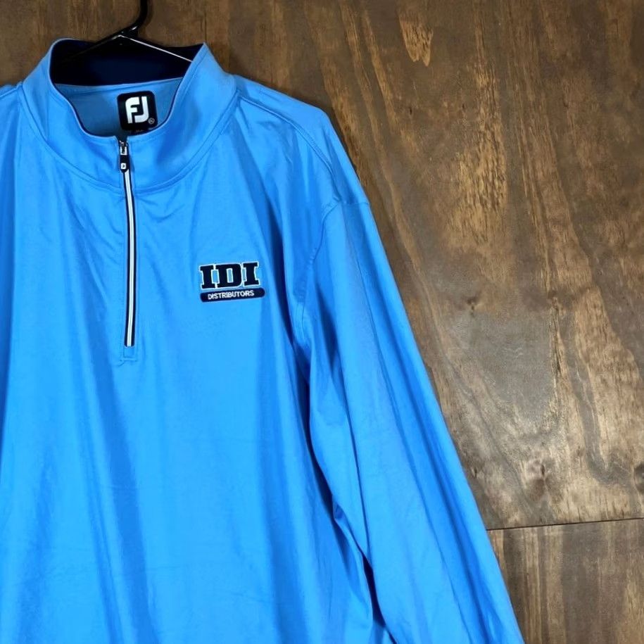 Footjoy FootJoy Mens Jacket Blue 1/4 Zip Performance Athletic Lightweight Stretch 2XL Jacket Mens Blue 1/4 Zip Athletic Lightweight Stretch 2XL FootJoy Size US XXL / EU 58 / 5 - 5 Thumbnail