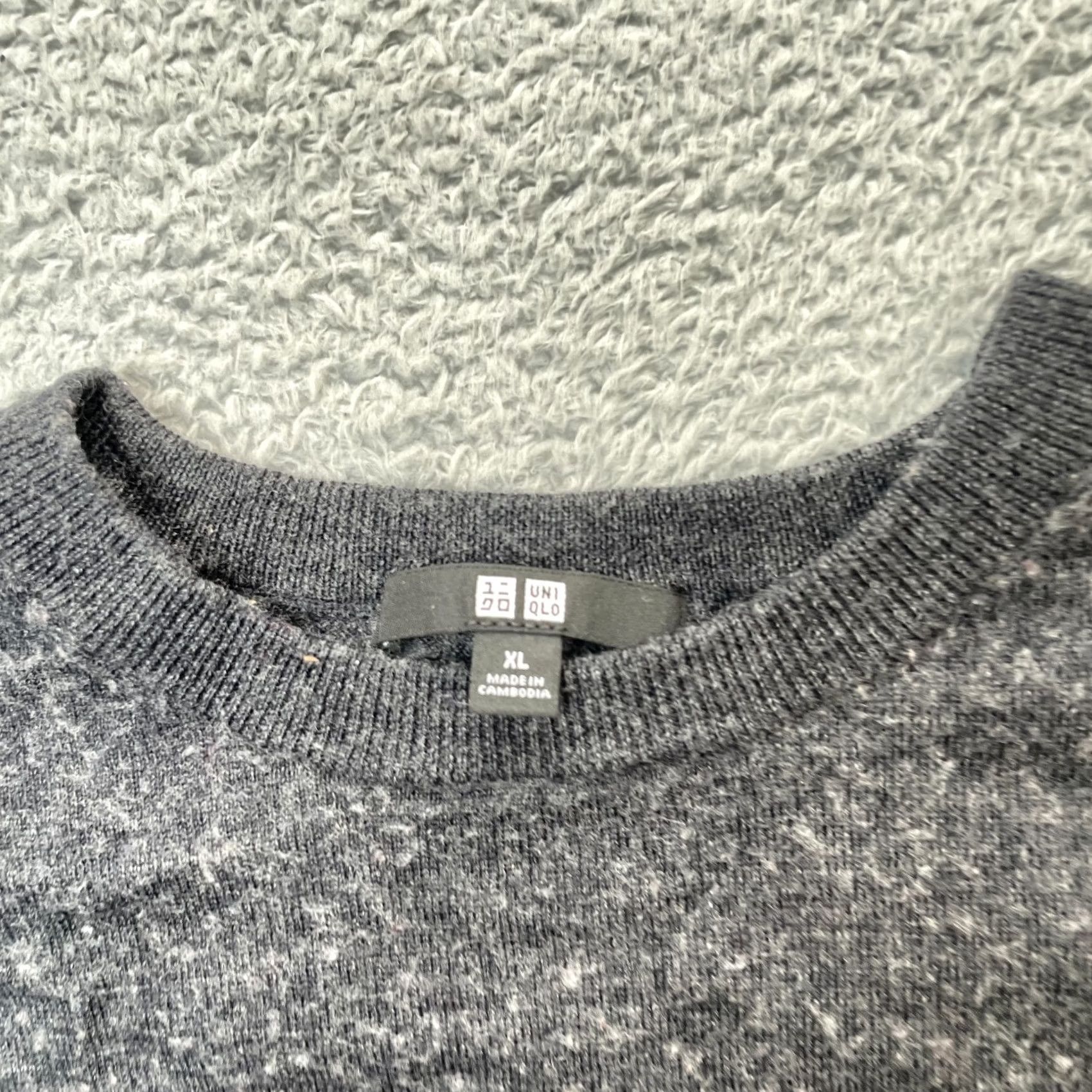 Uniqlo Uniqlo Sweater Womens XL Gray Wool Tight-Knit Ribbed Pullover Crew Neck Casual Winter Modern City Preppy Size XL / US 12-14 / IT 48-50 - 3 Thumbnail