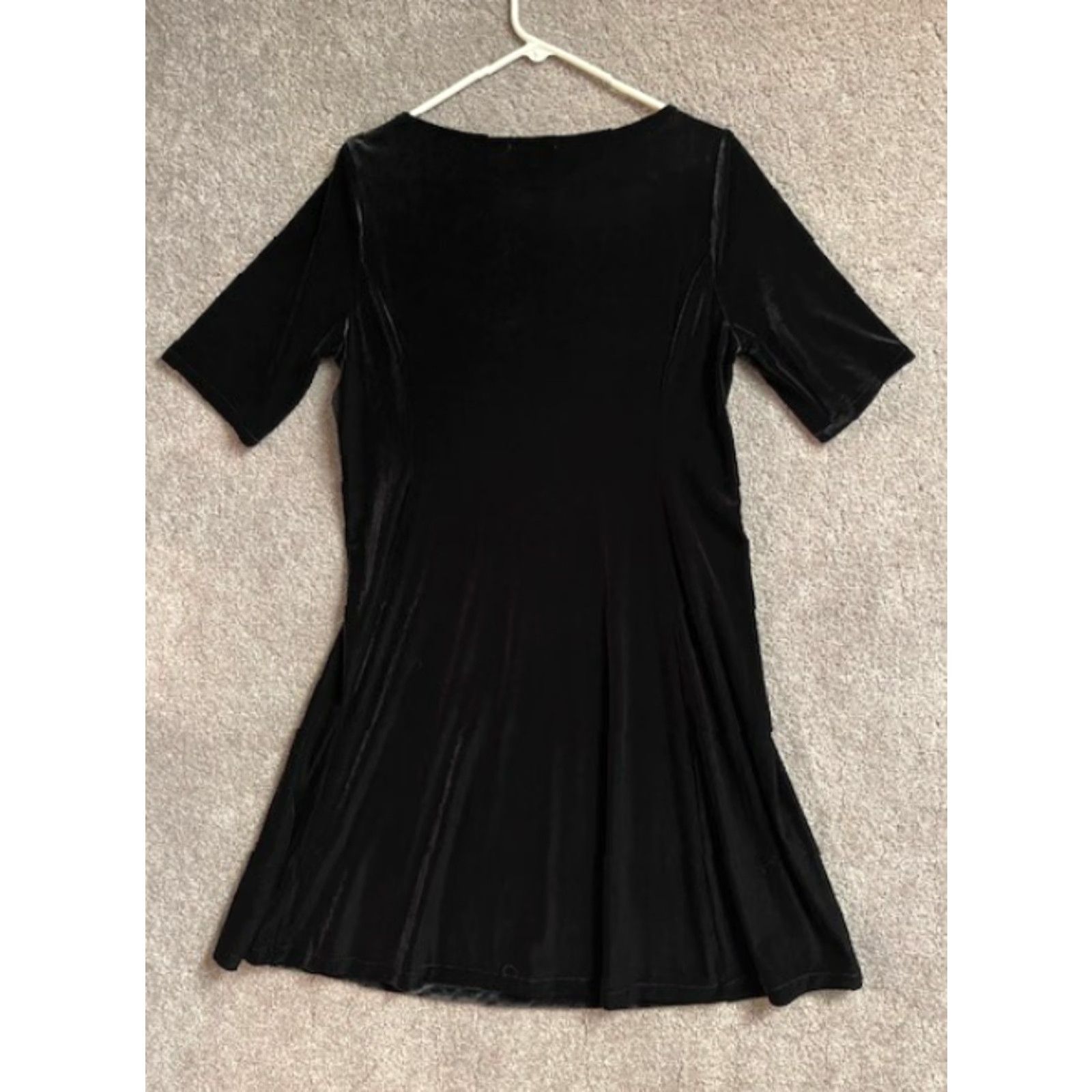 Lands' End Lands' End Black Velvet Dress Large 14-16 Wah Goth Whimsigoth Witchy Vintage 90s Womens Dress Set? Size L / US 10 / IT 46 - 3 Thumbnail